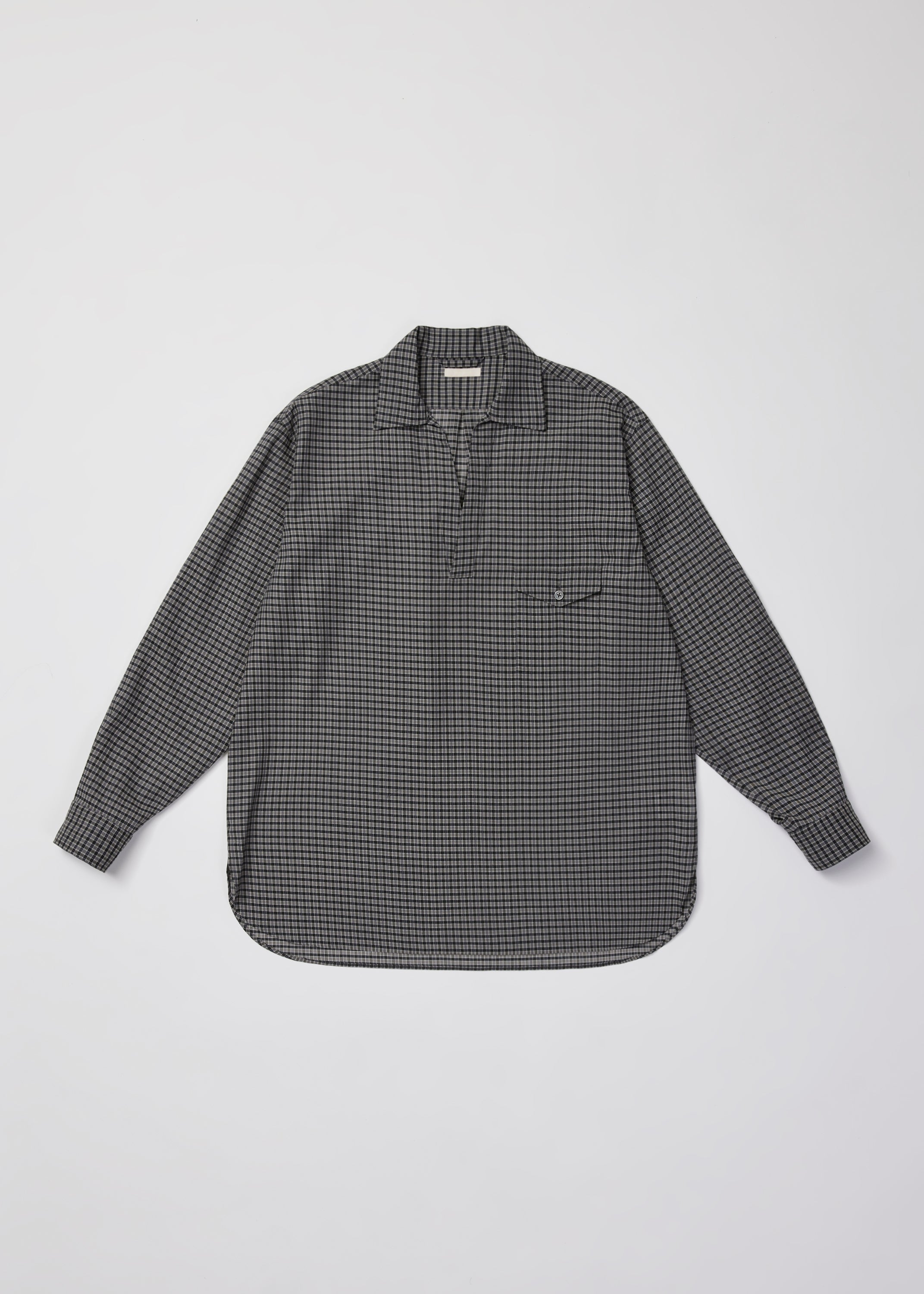 SUPER LIGHT WOOL CHECK SKIPPER SHIRT | ULTERIOR online store
