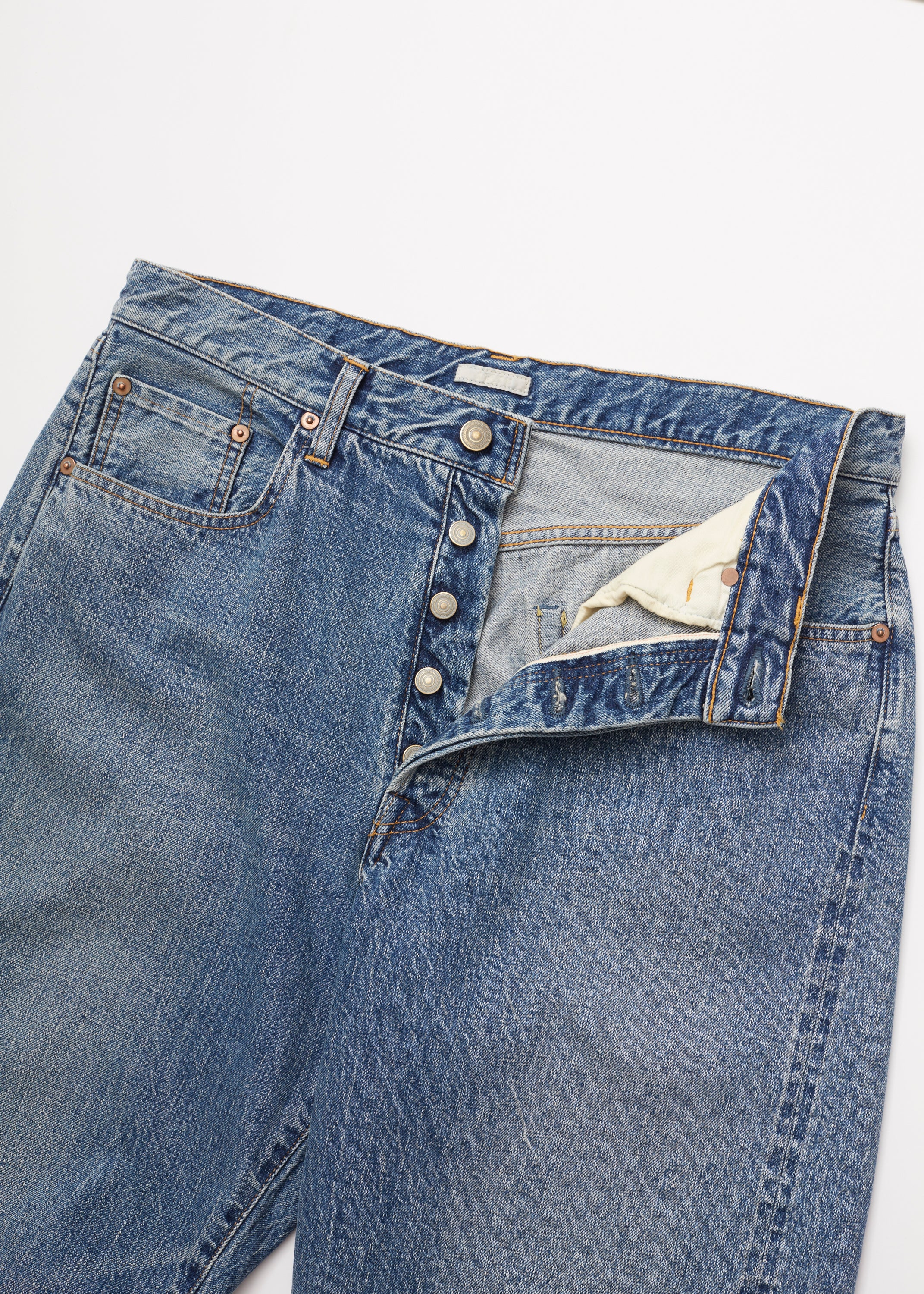 VINTAGE WASHED SELVEDGE DENIM 5P PANTS
