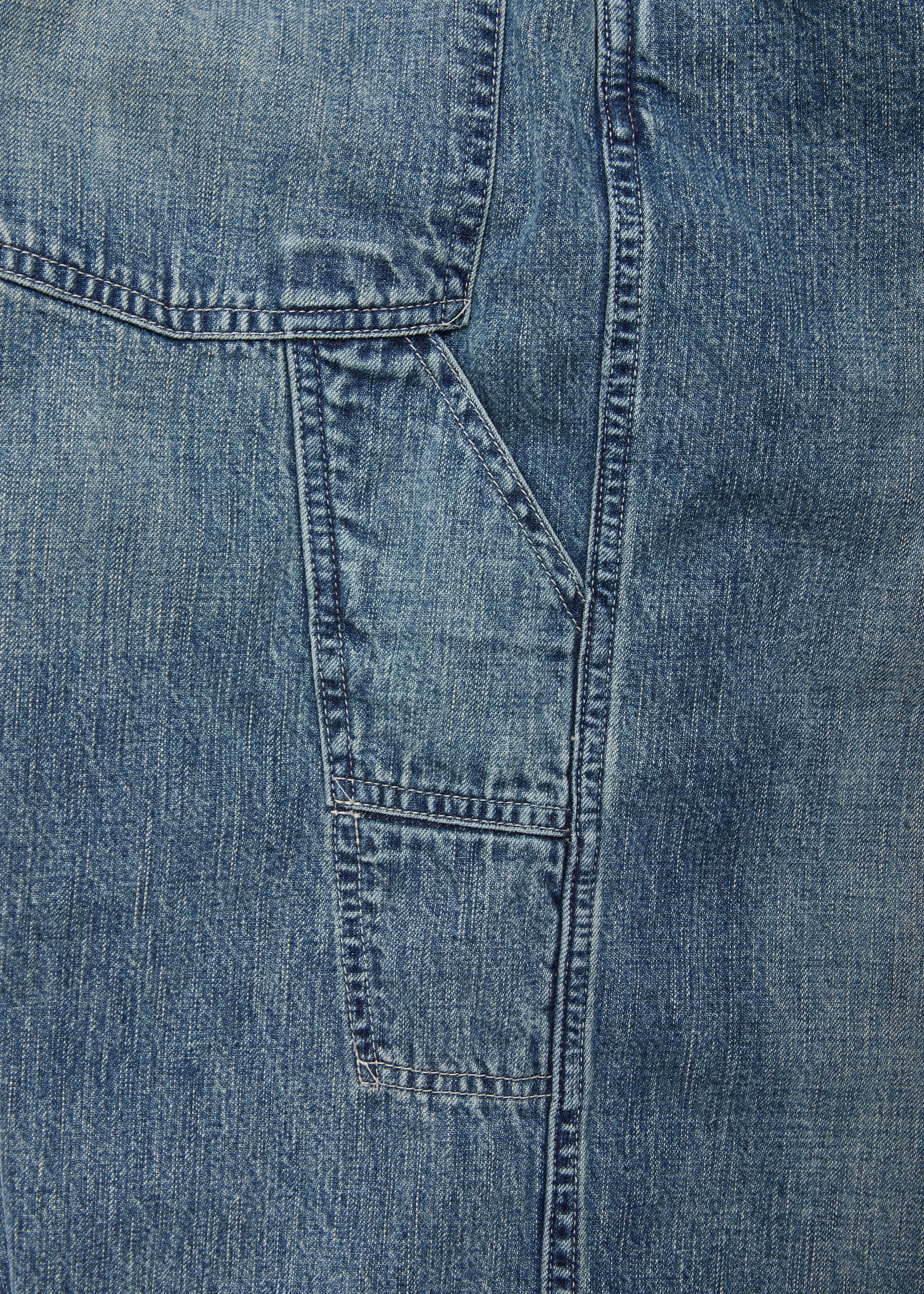 VINTAGE FADED LIGHT DENIM PAINTER PANTS
