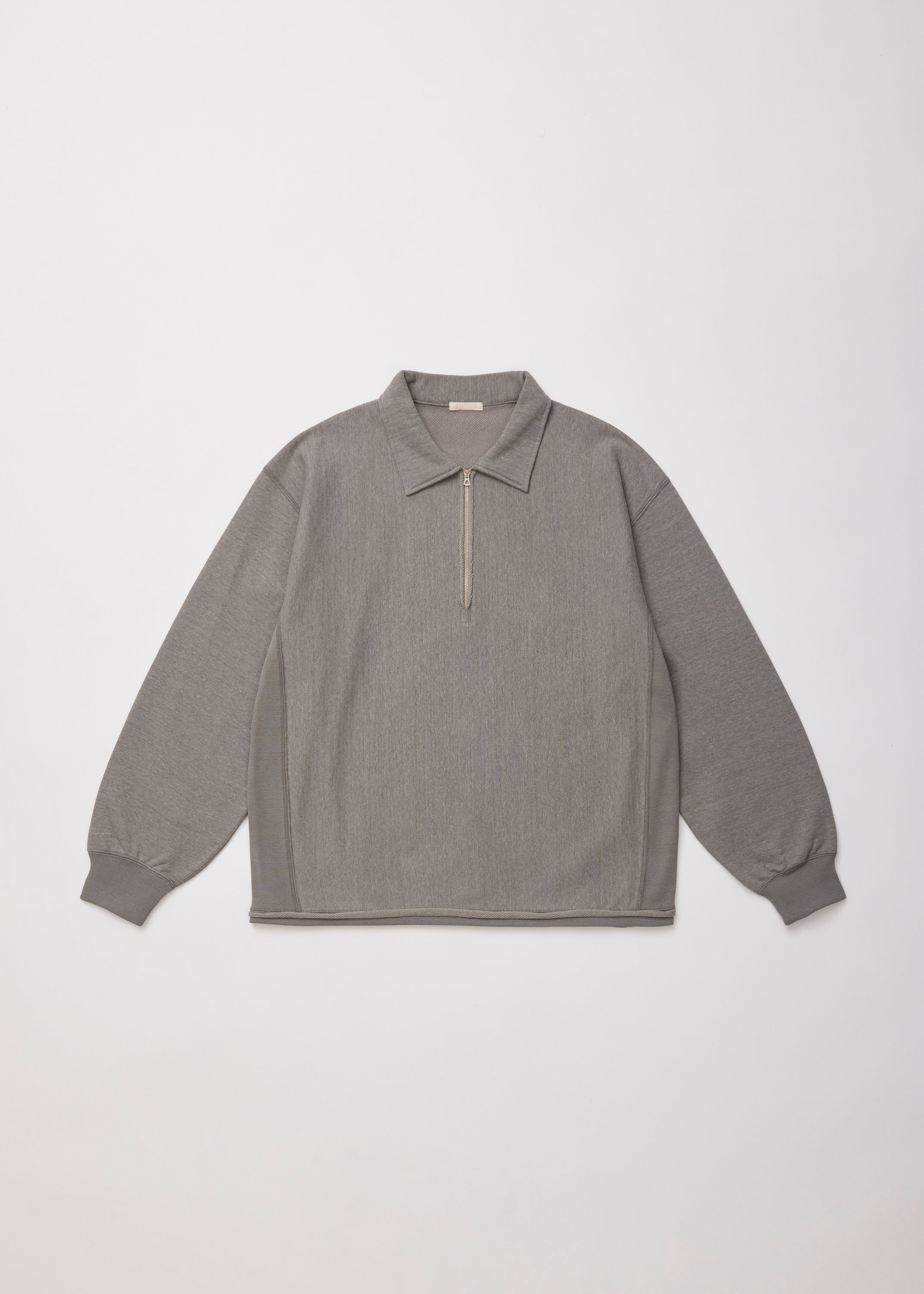 FADED SILKY TERRY RW HALF ZIP P/O