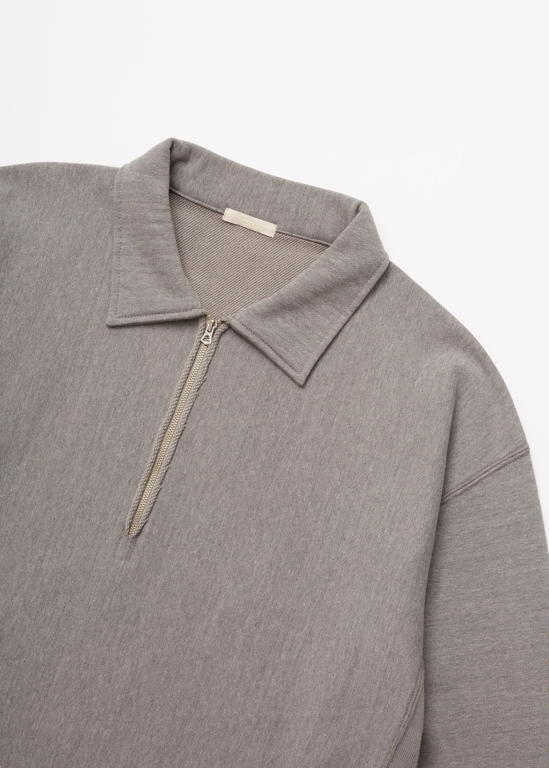 FADED SILKY TERRY RW HALF ZIP P/O