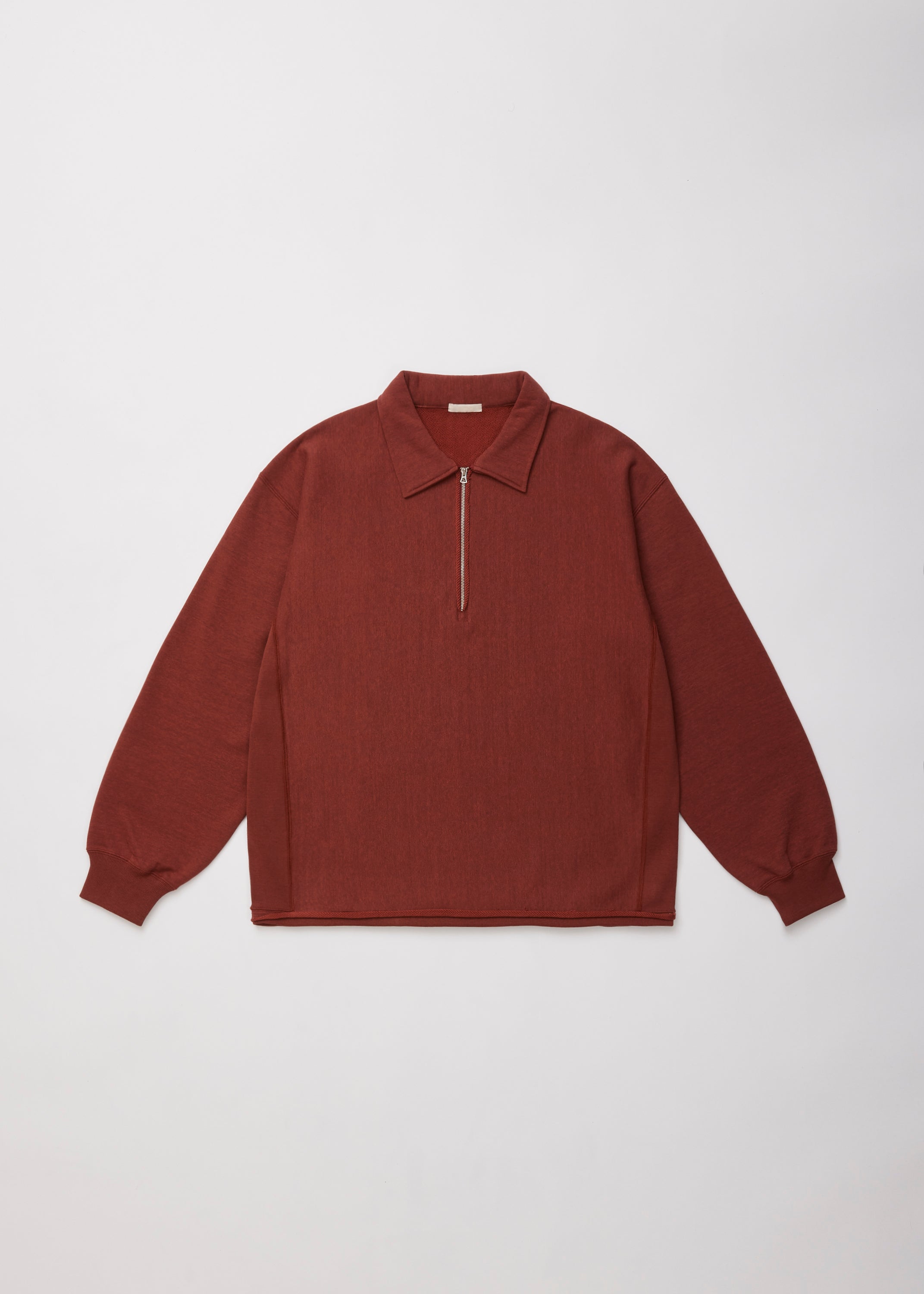 FADED SILKY TERRY RW HALF ZIP P/O