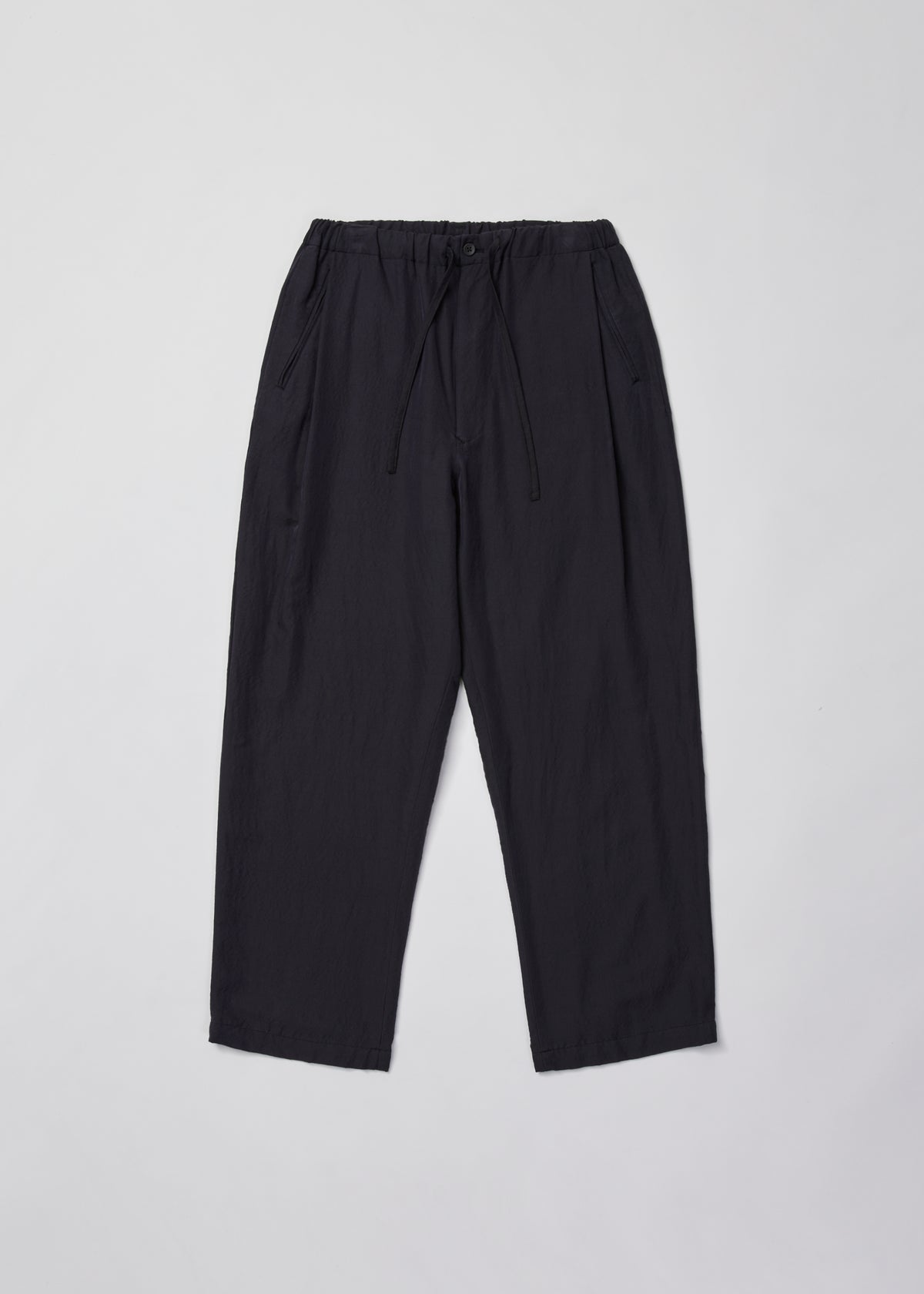 WASHED WOOL SILK TWILL DRAWSTRING PANTS | ULTERIOR online store