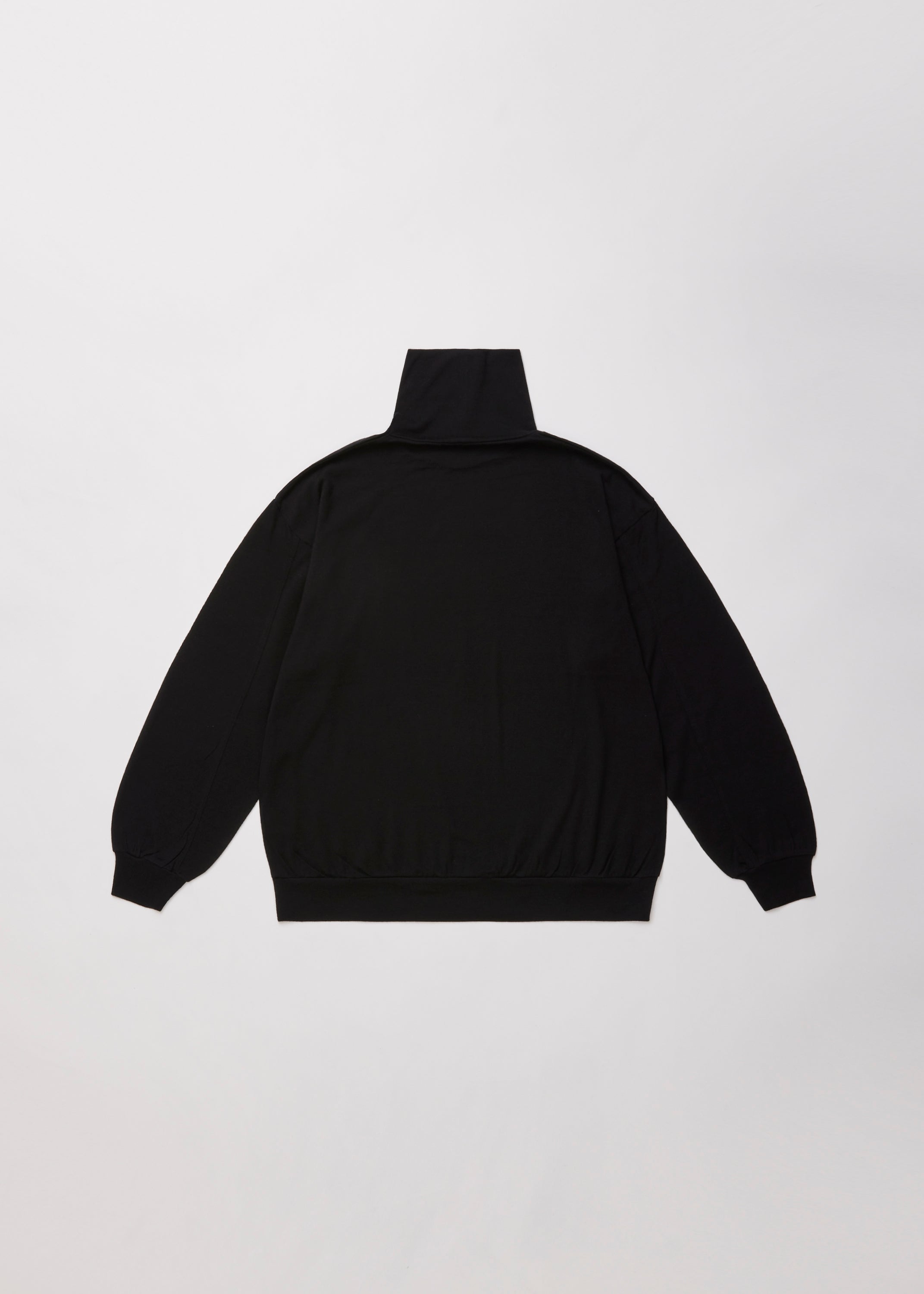 SUPER FINE WOOL COTTON TURTLE-NECK TOP