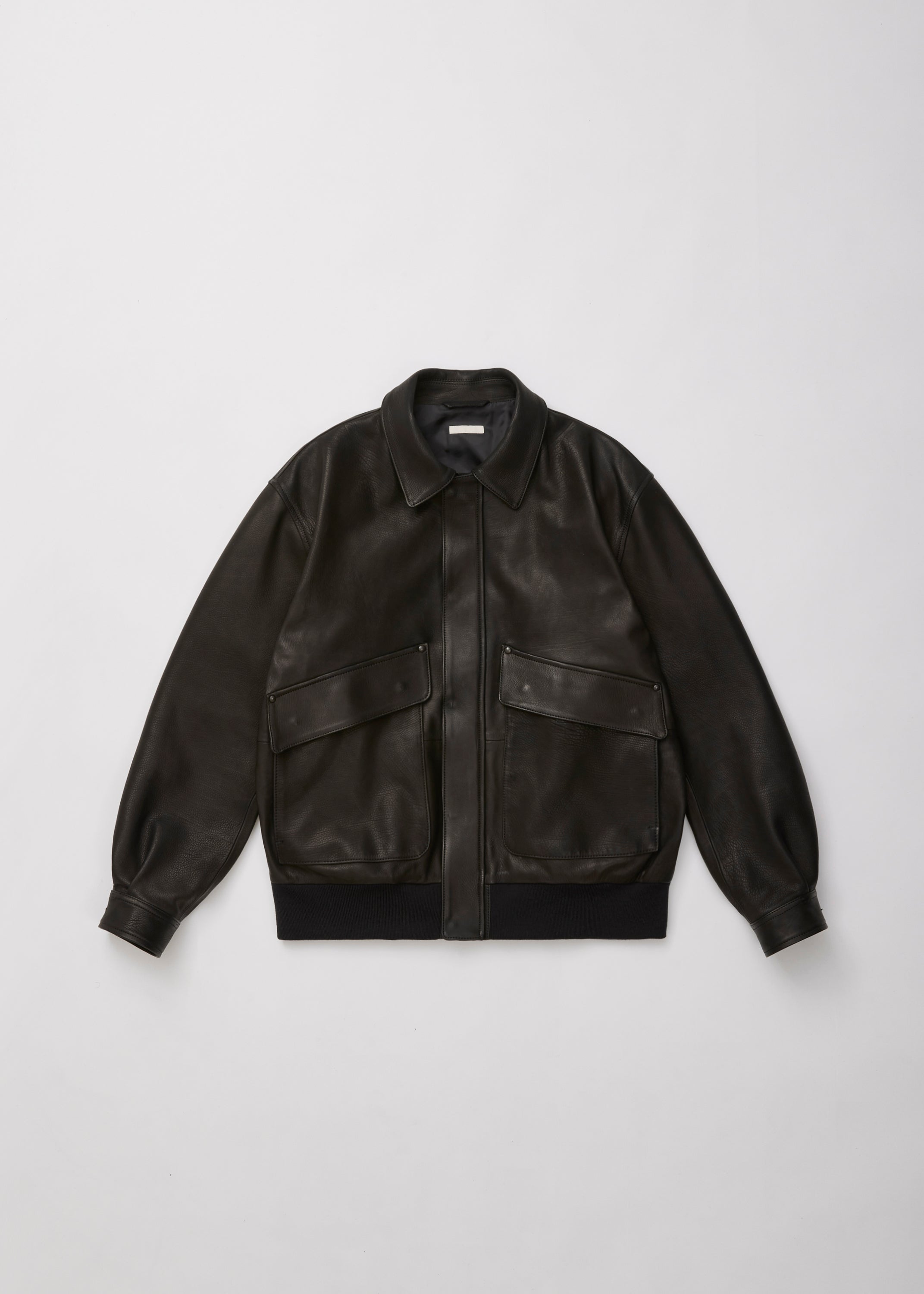 CALF LEATHER FLIGHT JKT