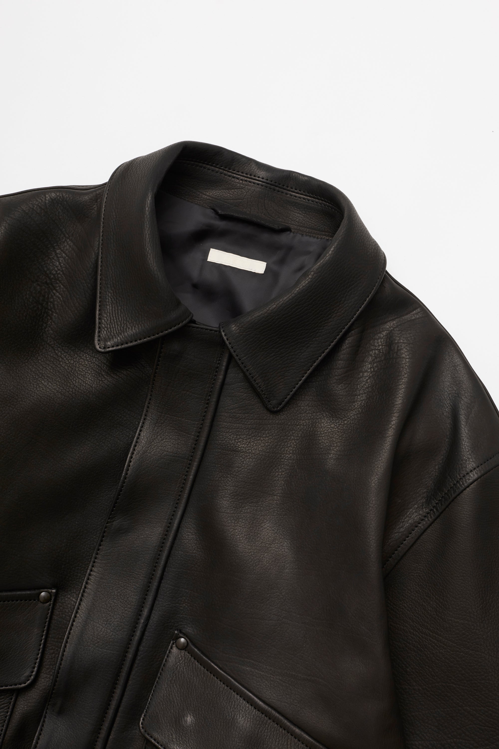 CALF LEATHER FLIGHT JKT