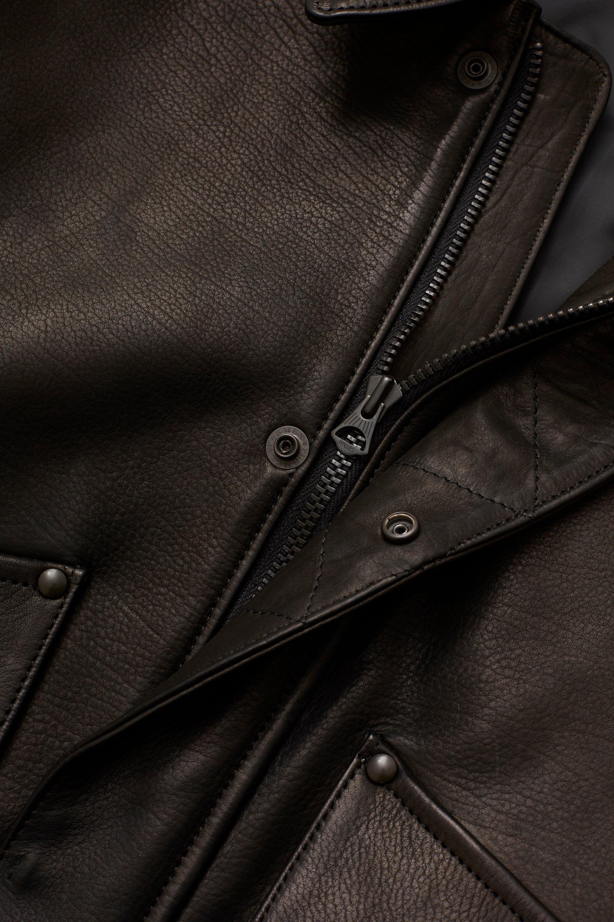 CALF LEATHER FLIGHT JKT