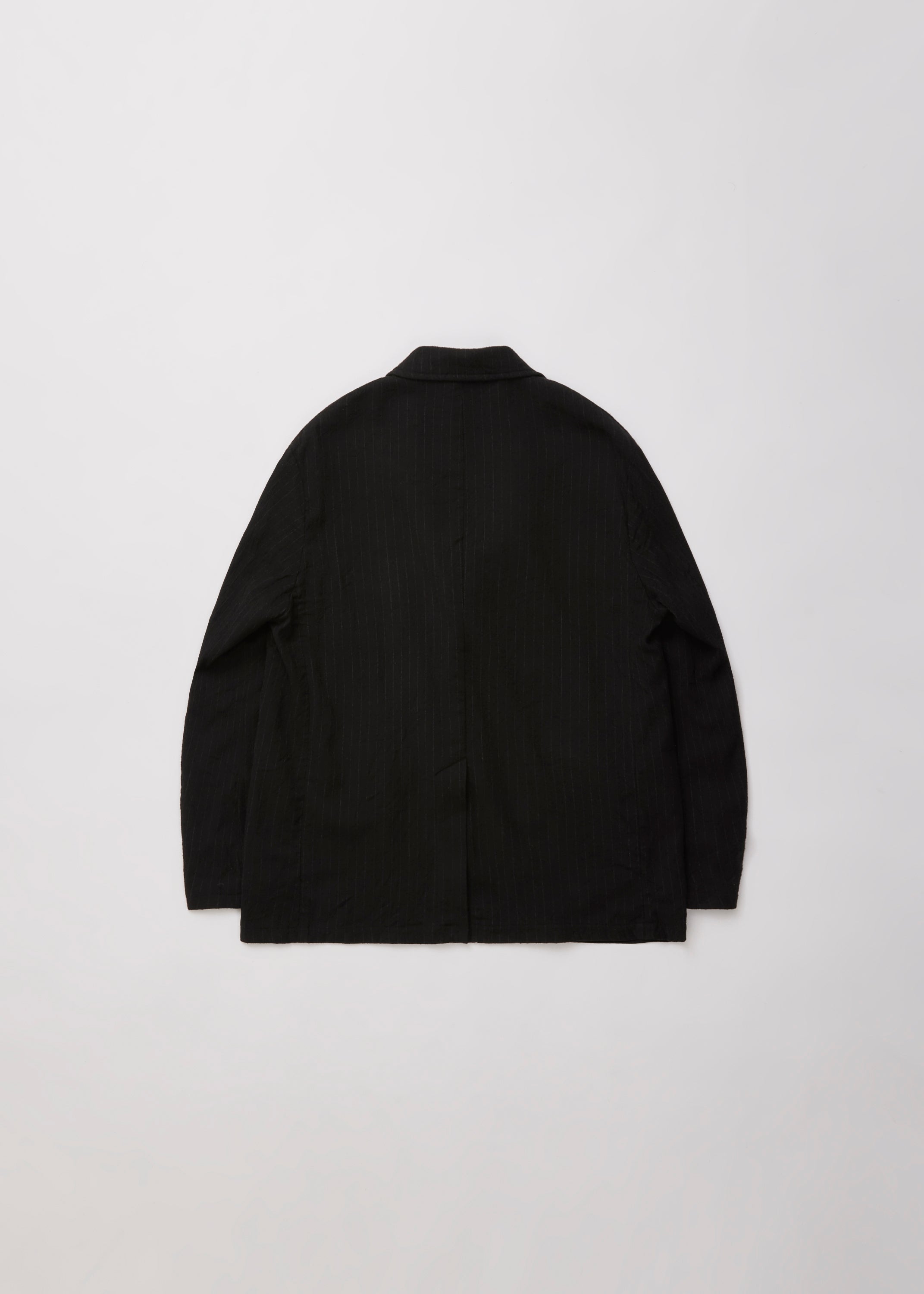 WASHED WOOL SILK STRIPE 2B JKT