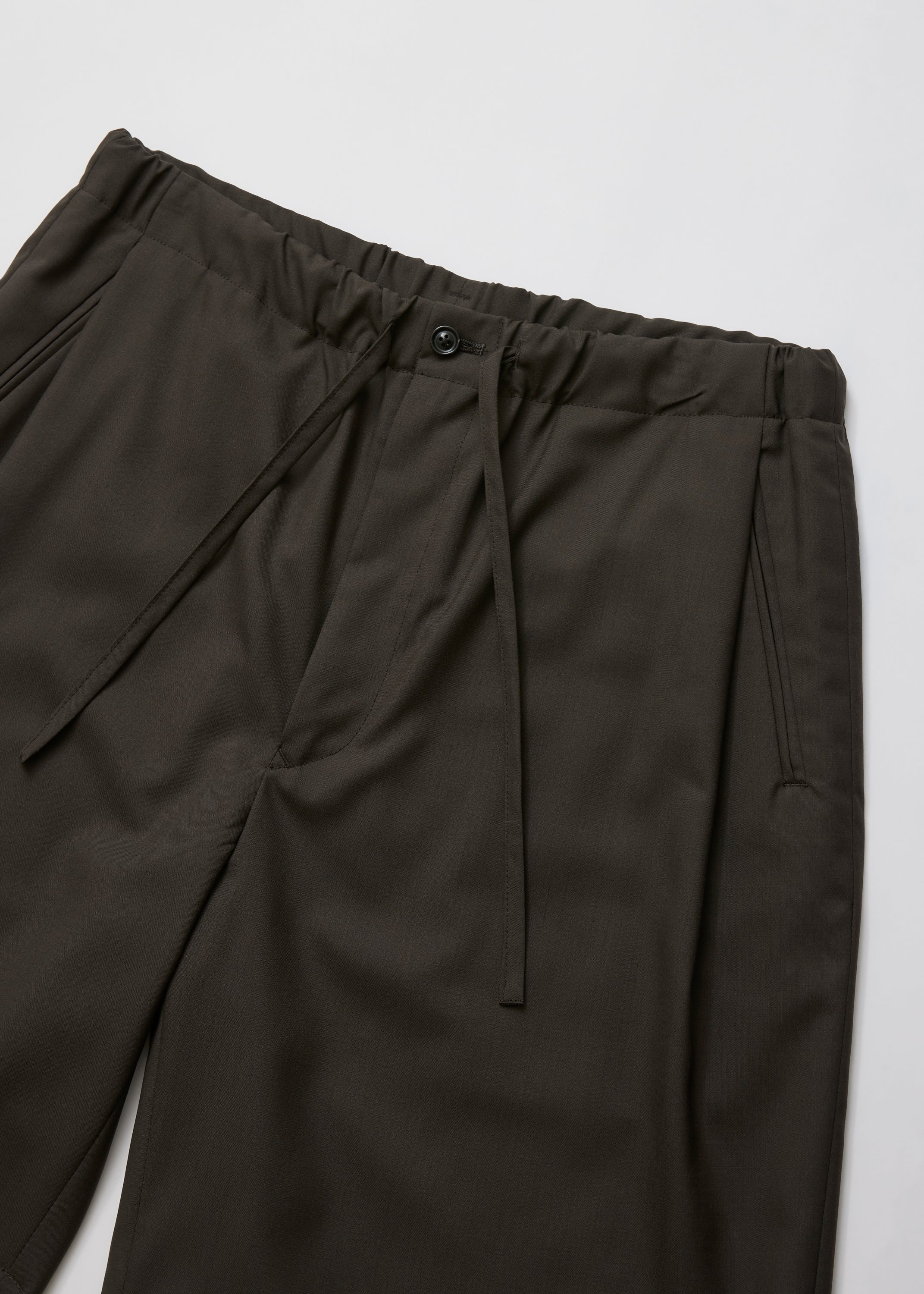 SUPER FINE WOOL TROPICAL DRAWSTRING SHORTS