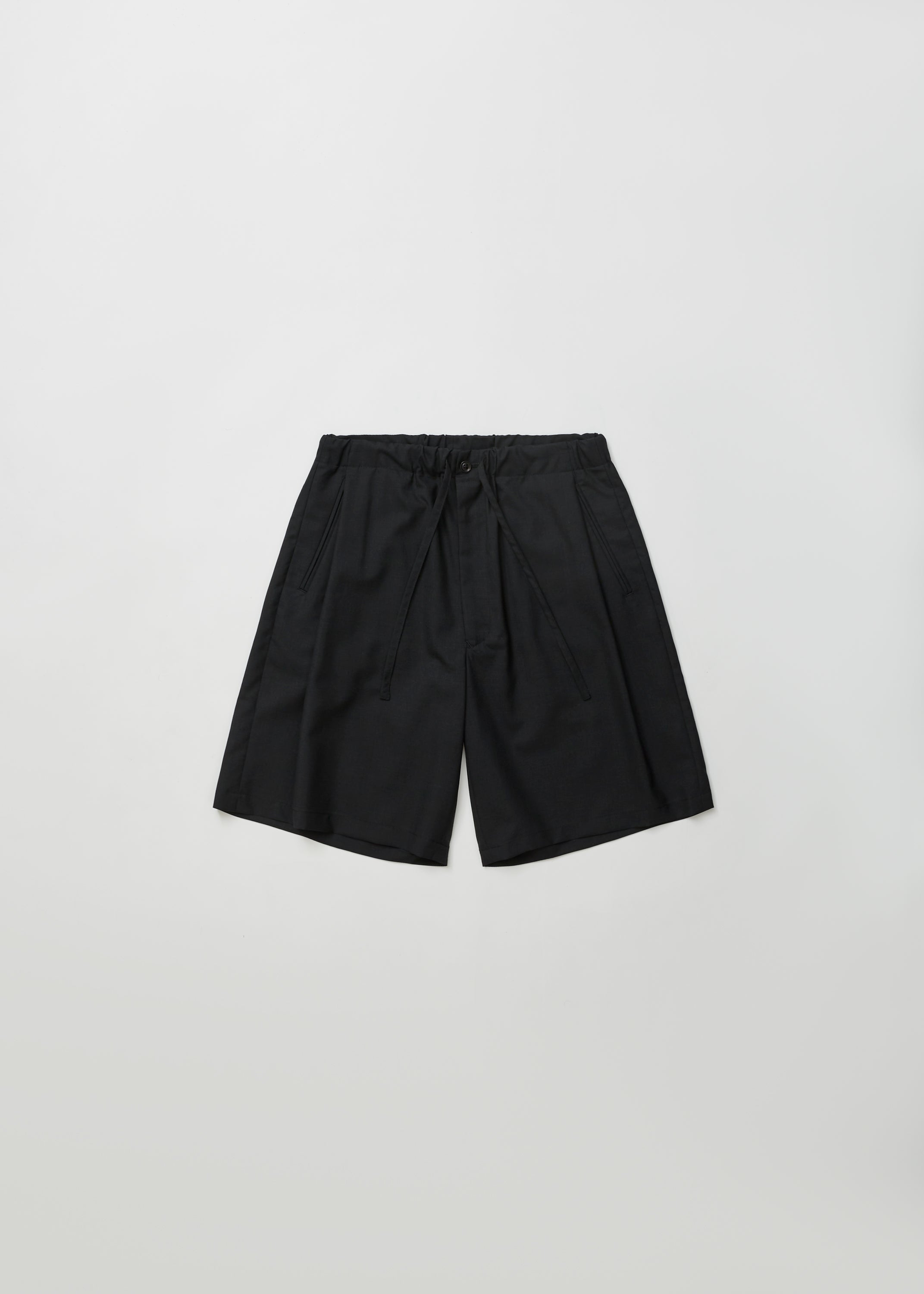 SUPER FINE WOOL TROPICAL DRAWSTRING SHORTS