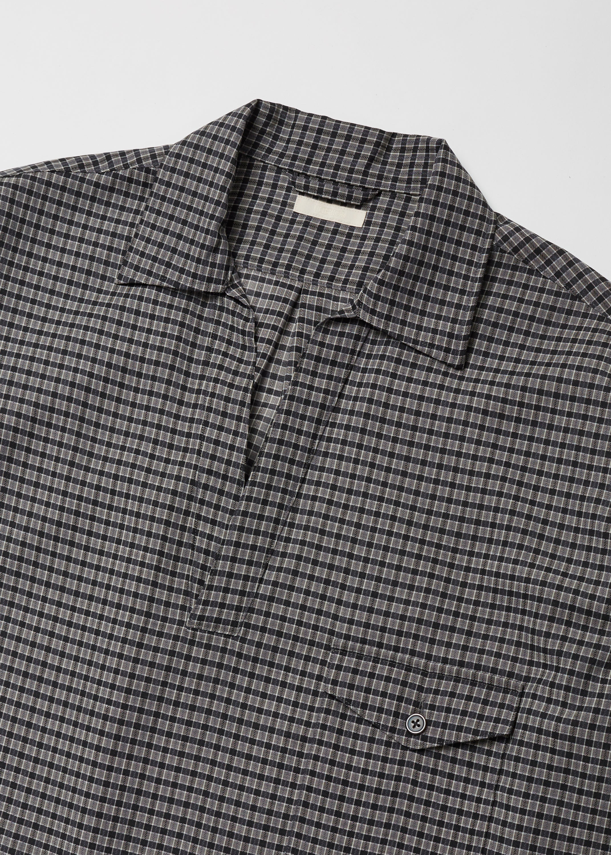 SUPER LIGHT WOOL CHECK SKIPPER SHIRT