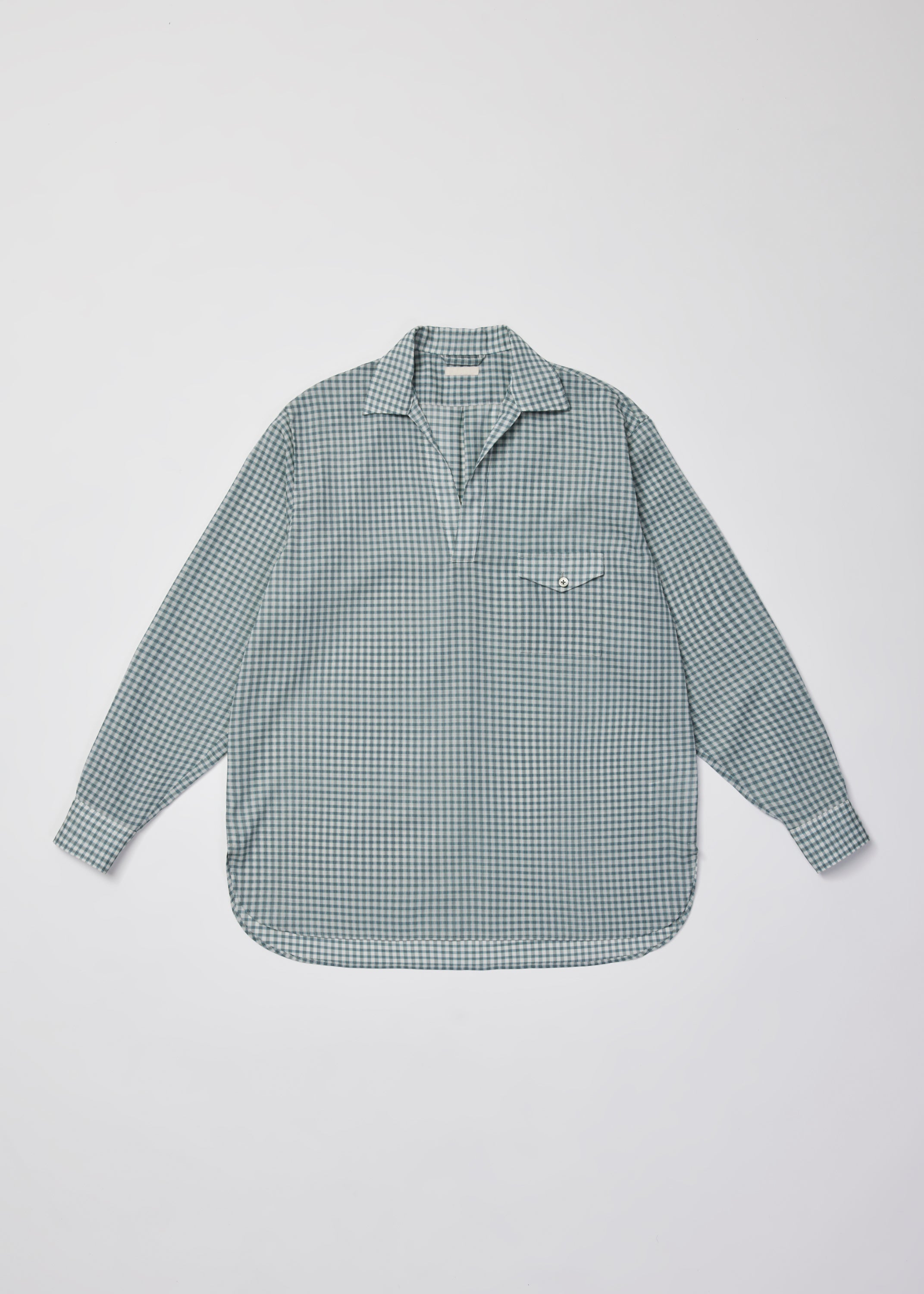 SUPER LIGHT WOOL CHECK SKIPPER SHIRT