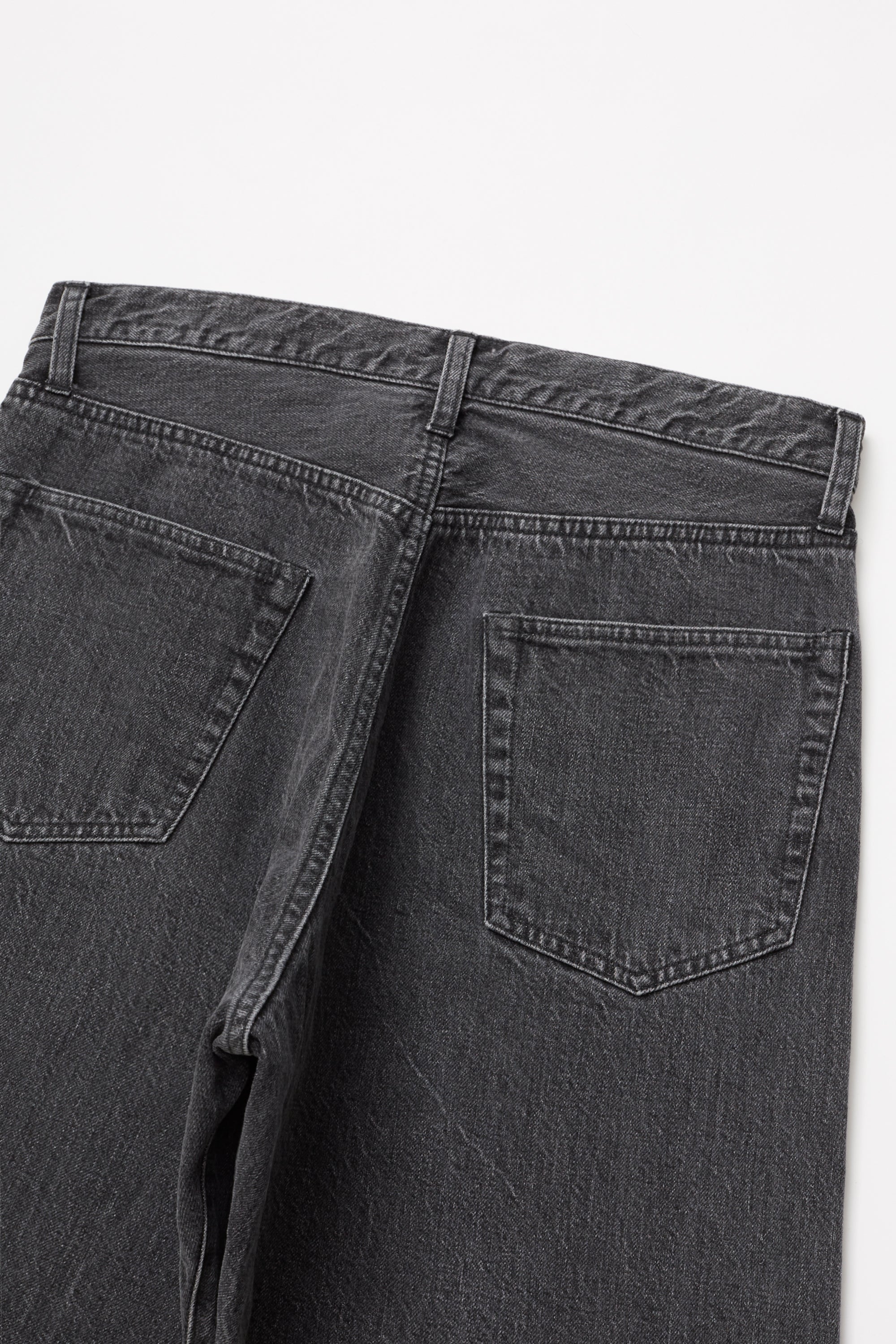 WASHED SELVEDGE BLACK DENIM 5P PANTS