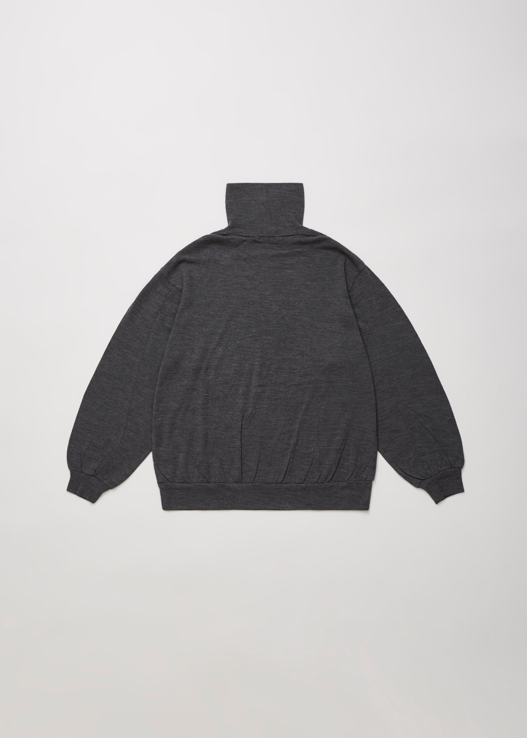 SUPER FINE WOOL COTTON TURTLE-NECK TOP