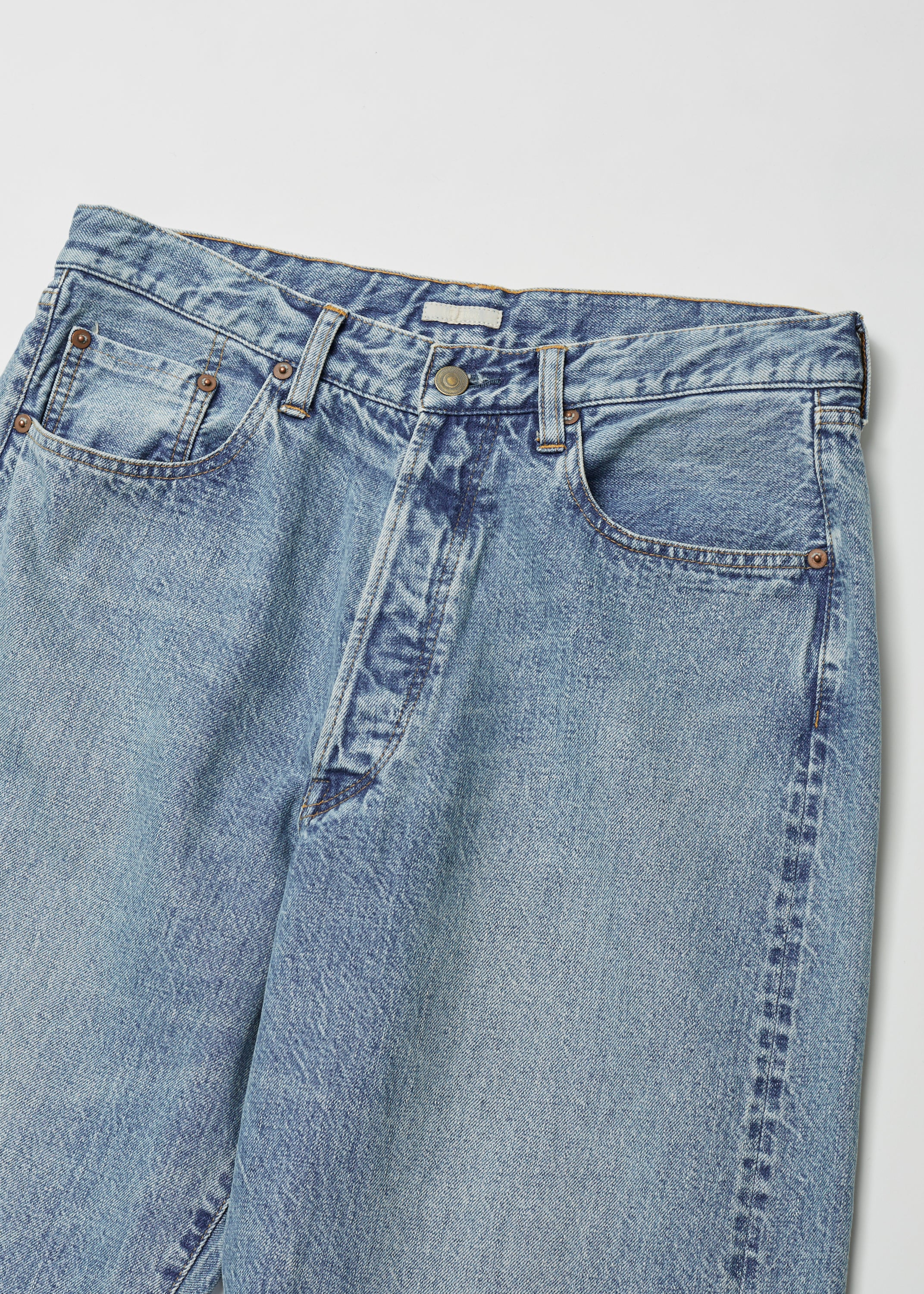 WASHED SELVEDGE DENIM 5P PANTS