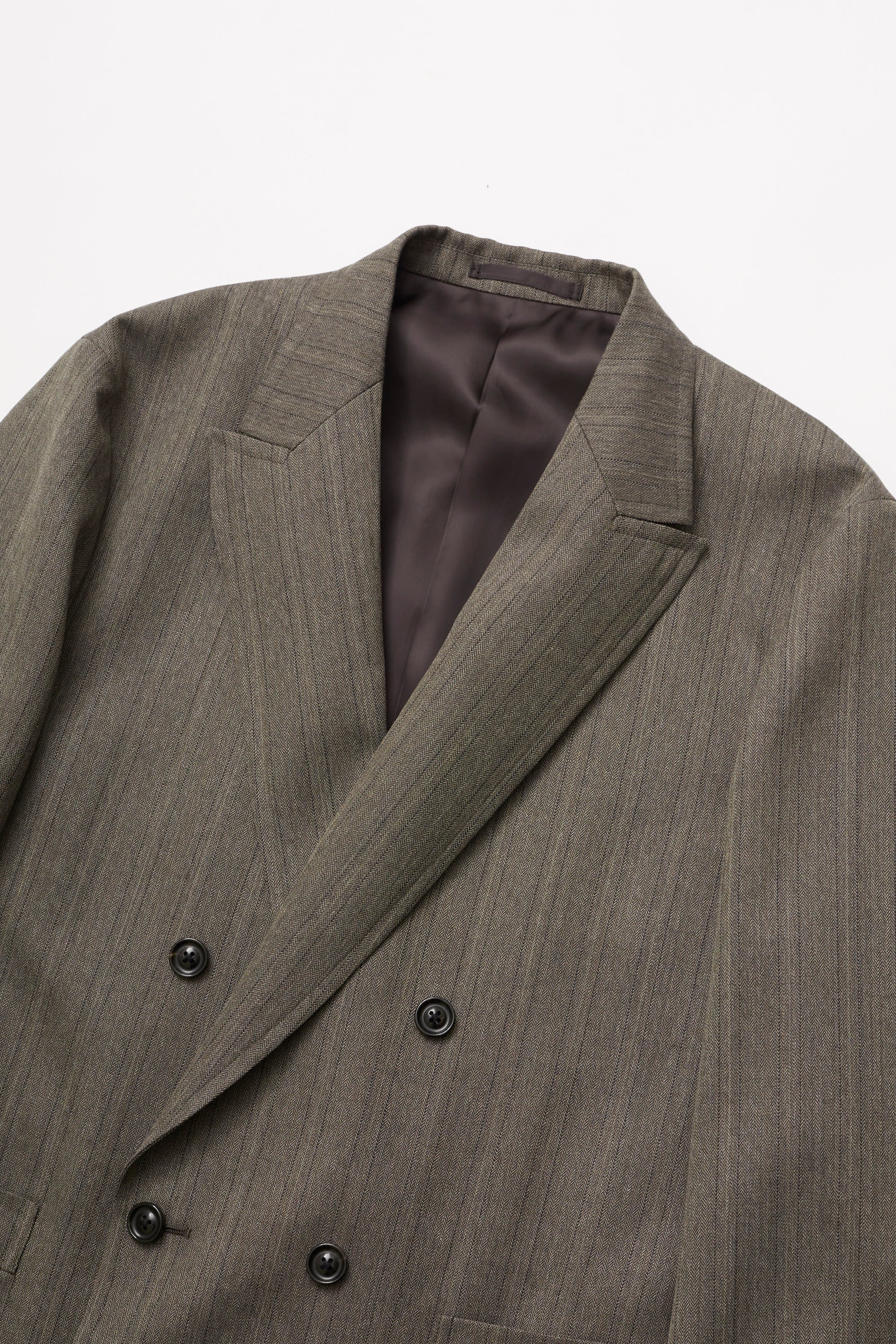 MELANGE HERRINGBONE STRIPE DB JKT