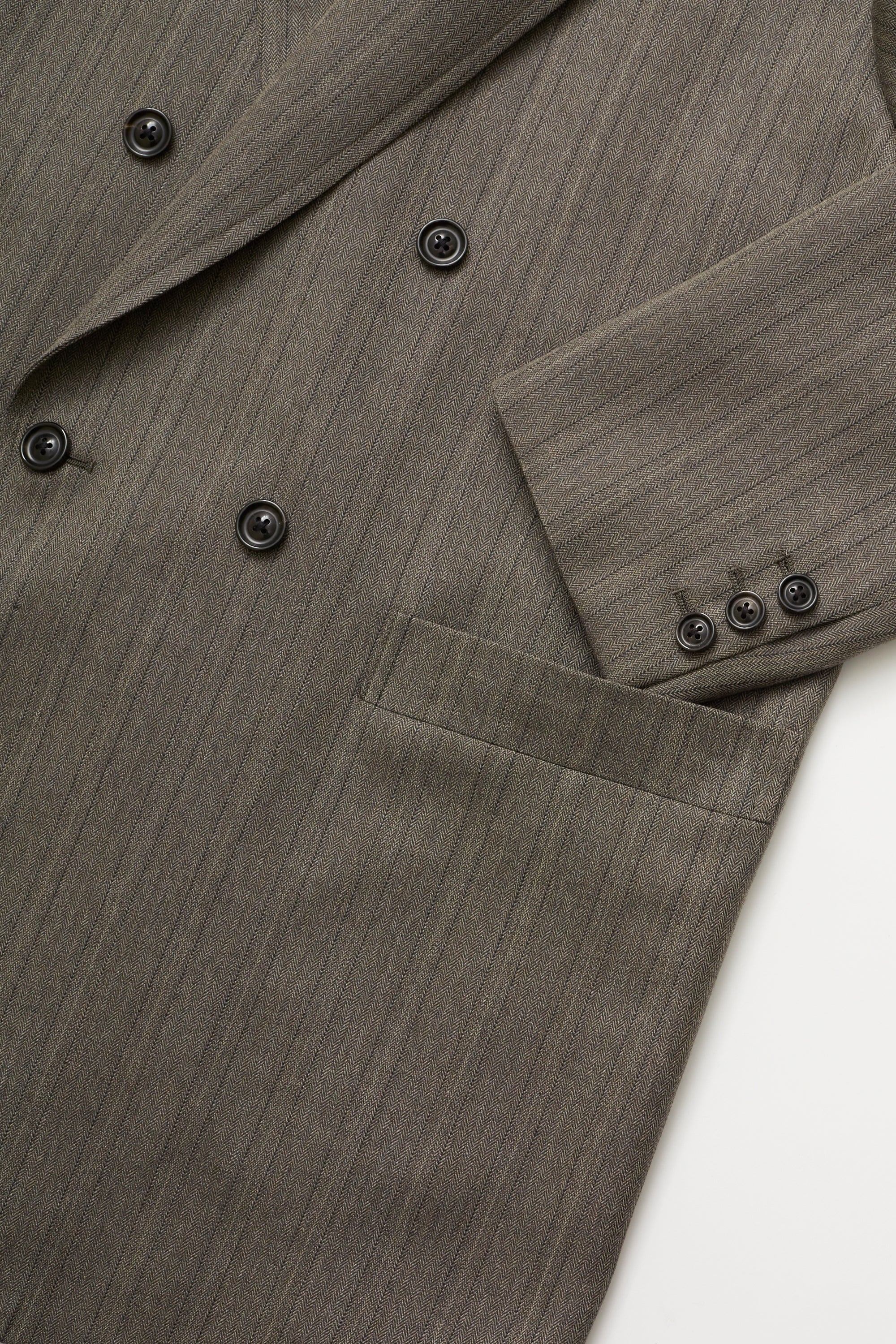 MELANGE HERRINGBONE STRIPE DB JKT