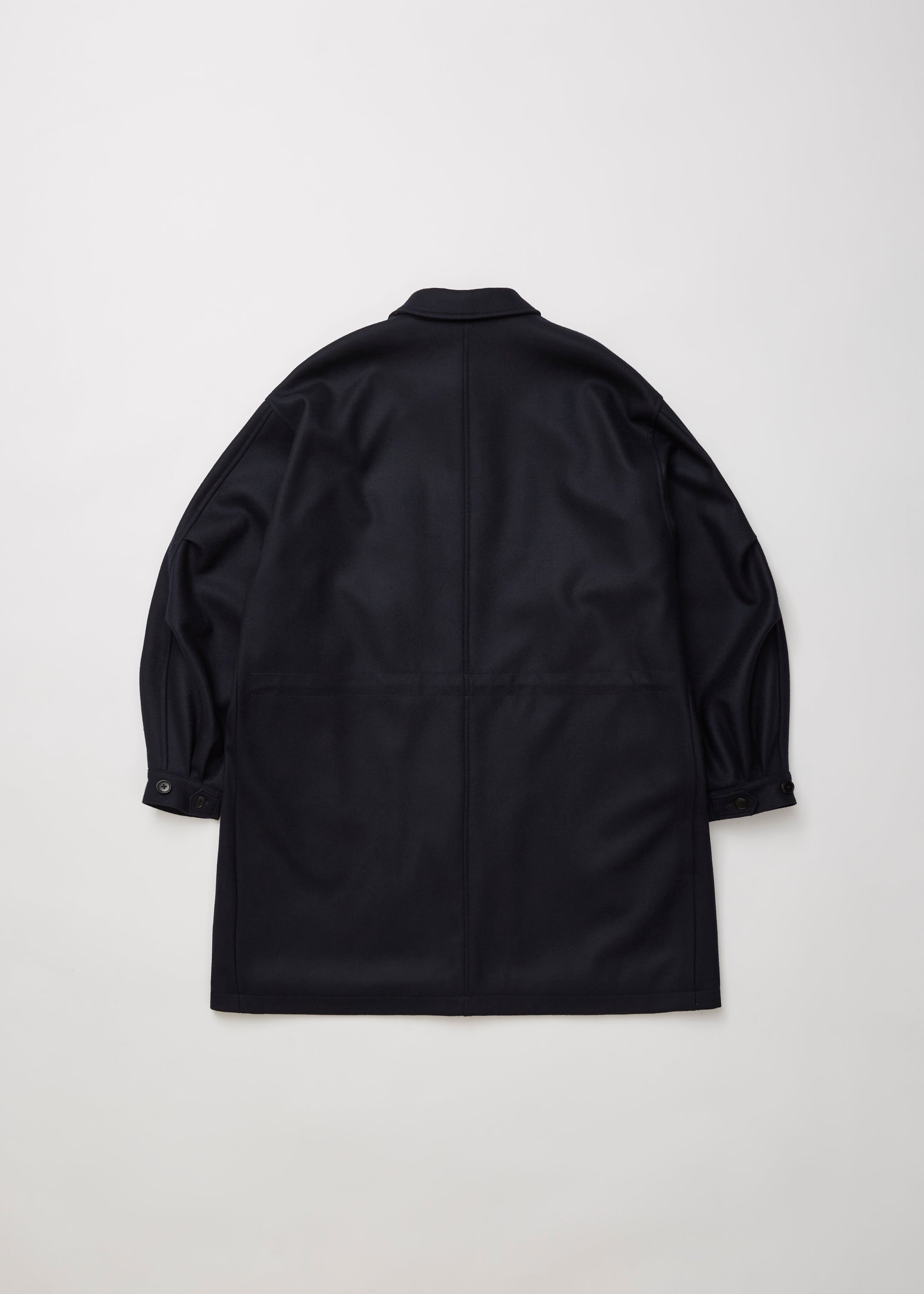 SUPER FINE LIGHT MELTON BAL COLLAR FIELD COAT