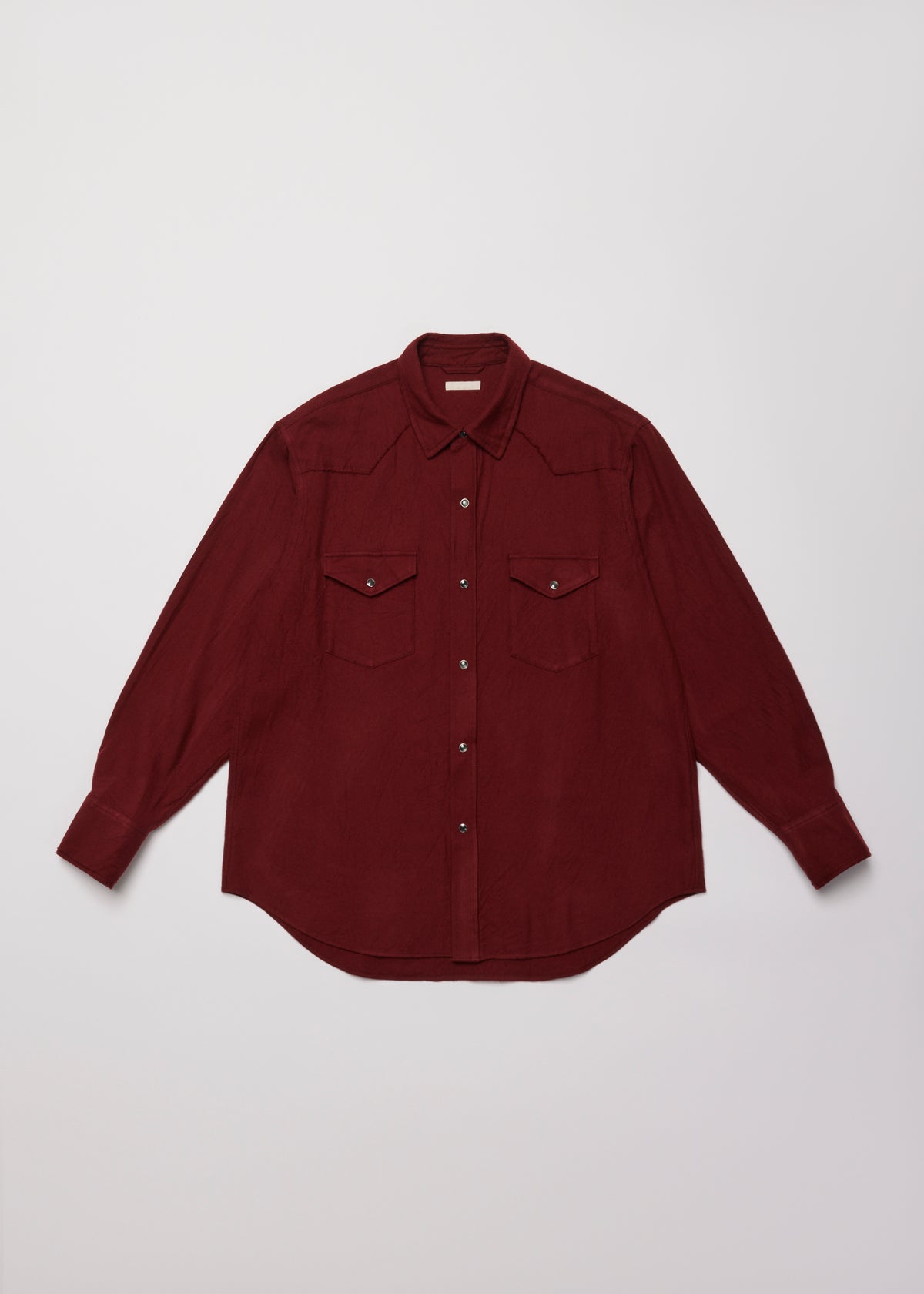 WASHED SUPER FINE WOOL VIYELLA WESTERN SHIRT