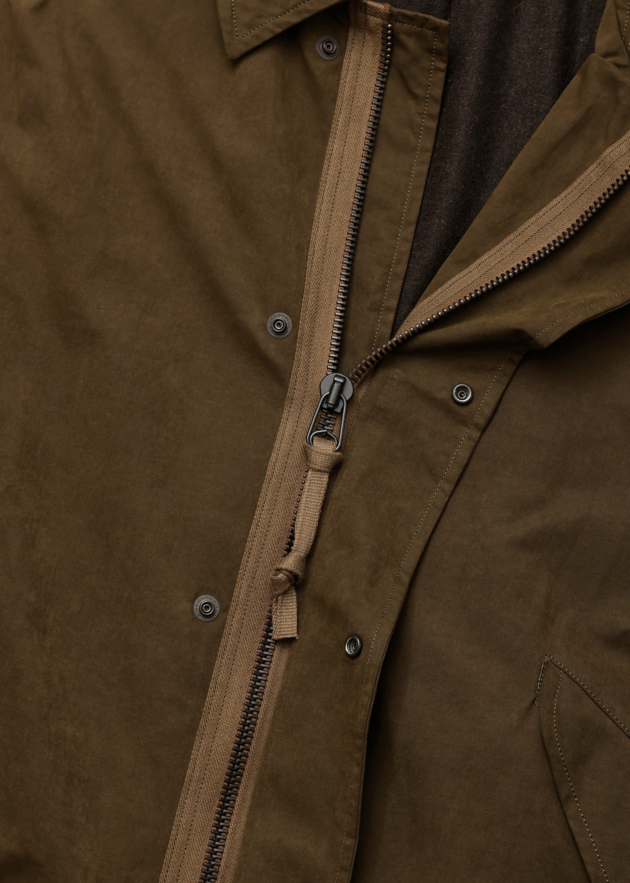 WAXED WEATHER BAL COLLAR FIELD COAT