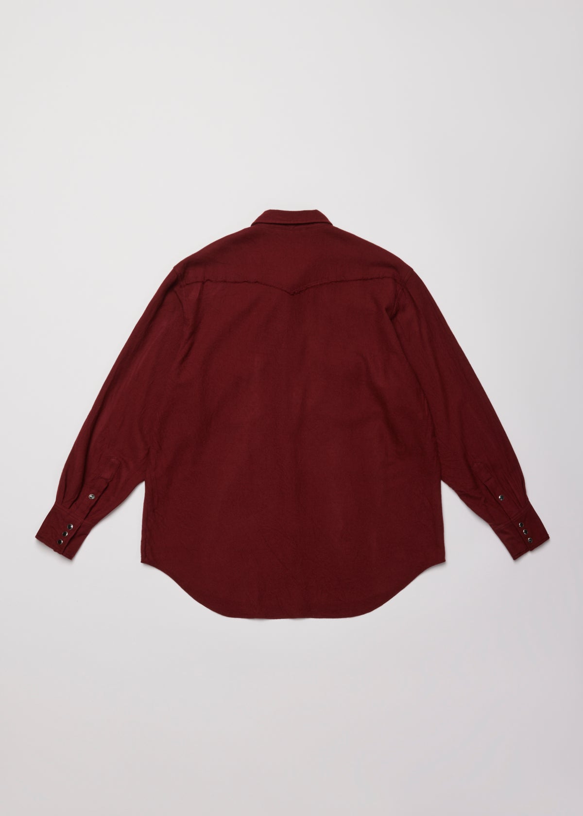 WASHED SUPER FINE WOOL VIYELLA WESTERN SHIRT