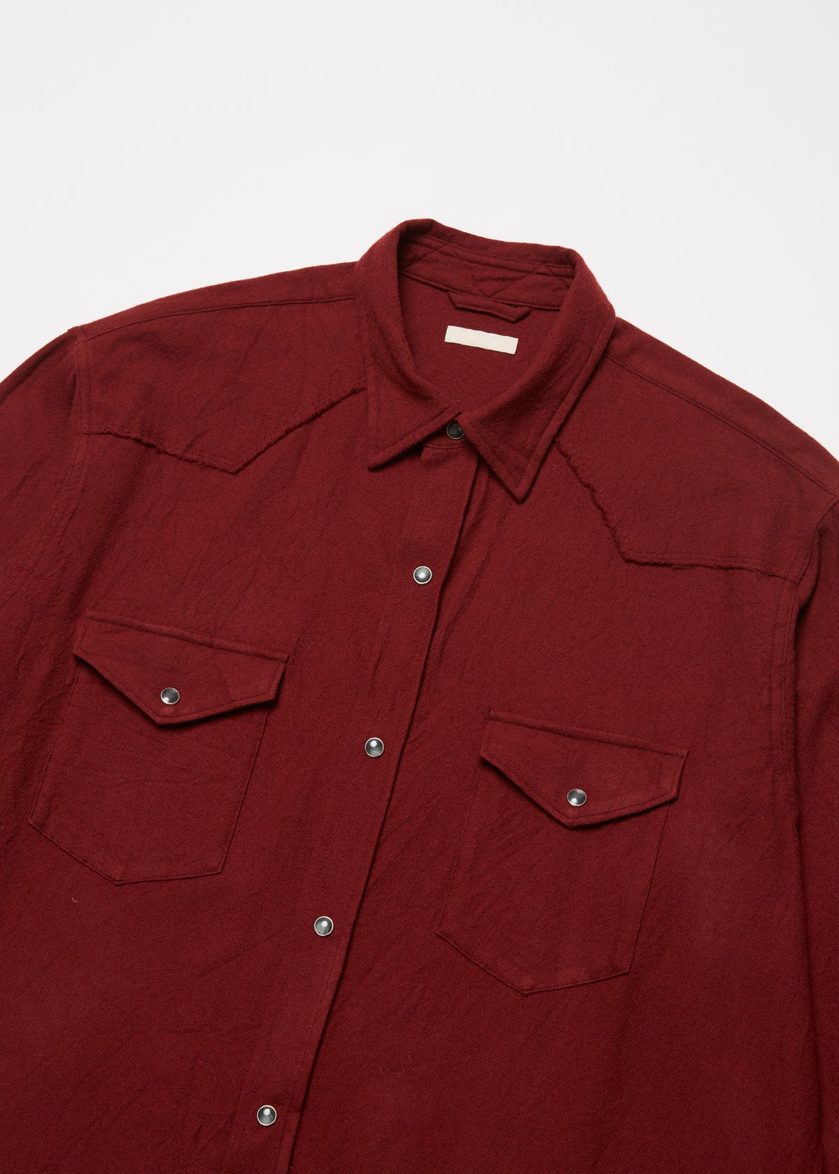 WASHED SUPER FINE WOOL VIYELLA WESTERN SHIRT