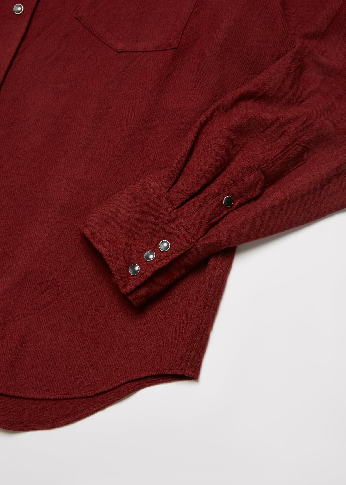 WASHED SUPER FINE WOOL VIYELLA WESTERN SHIRT