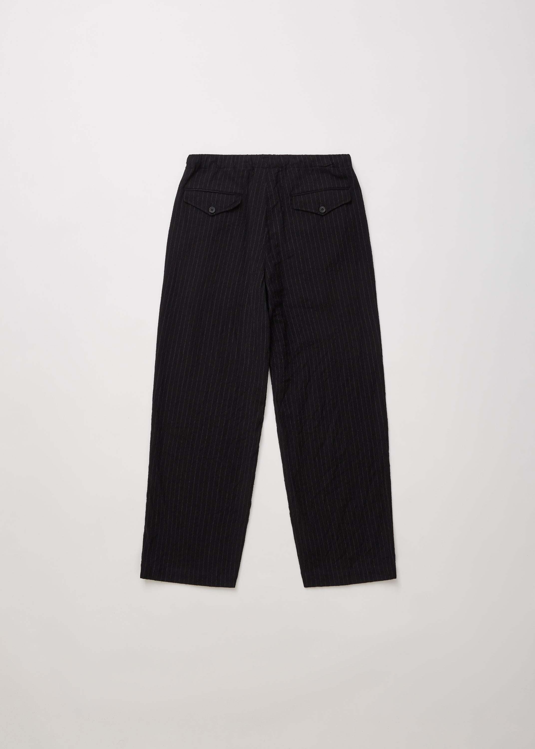 WASHED WOOL/SILK TWILL DRAWSTRING PANTS