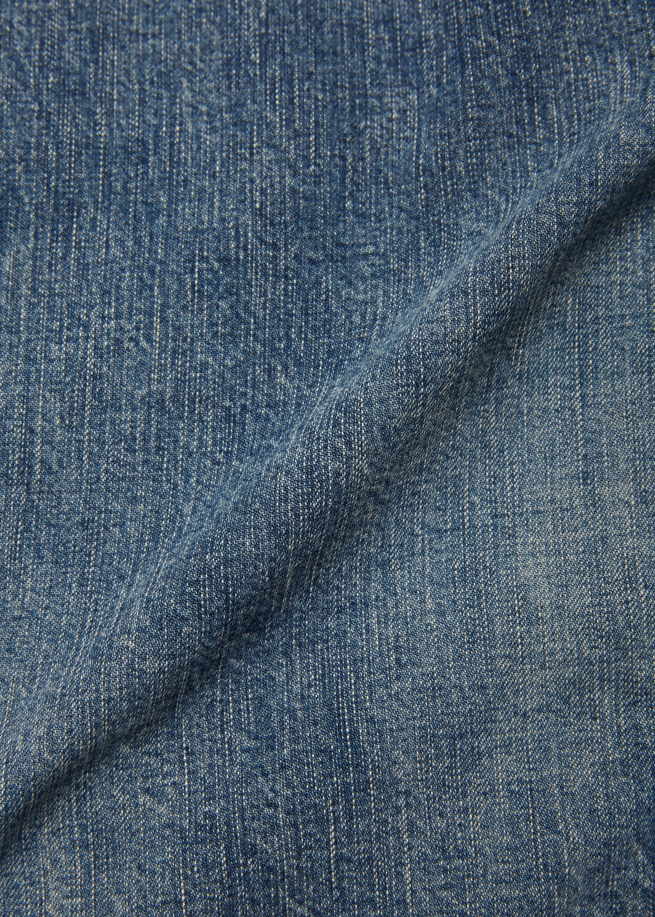 FADED LIGHT DENIM SHORT COVERALL