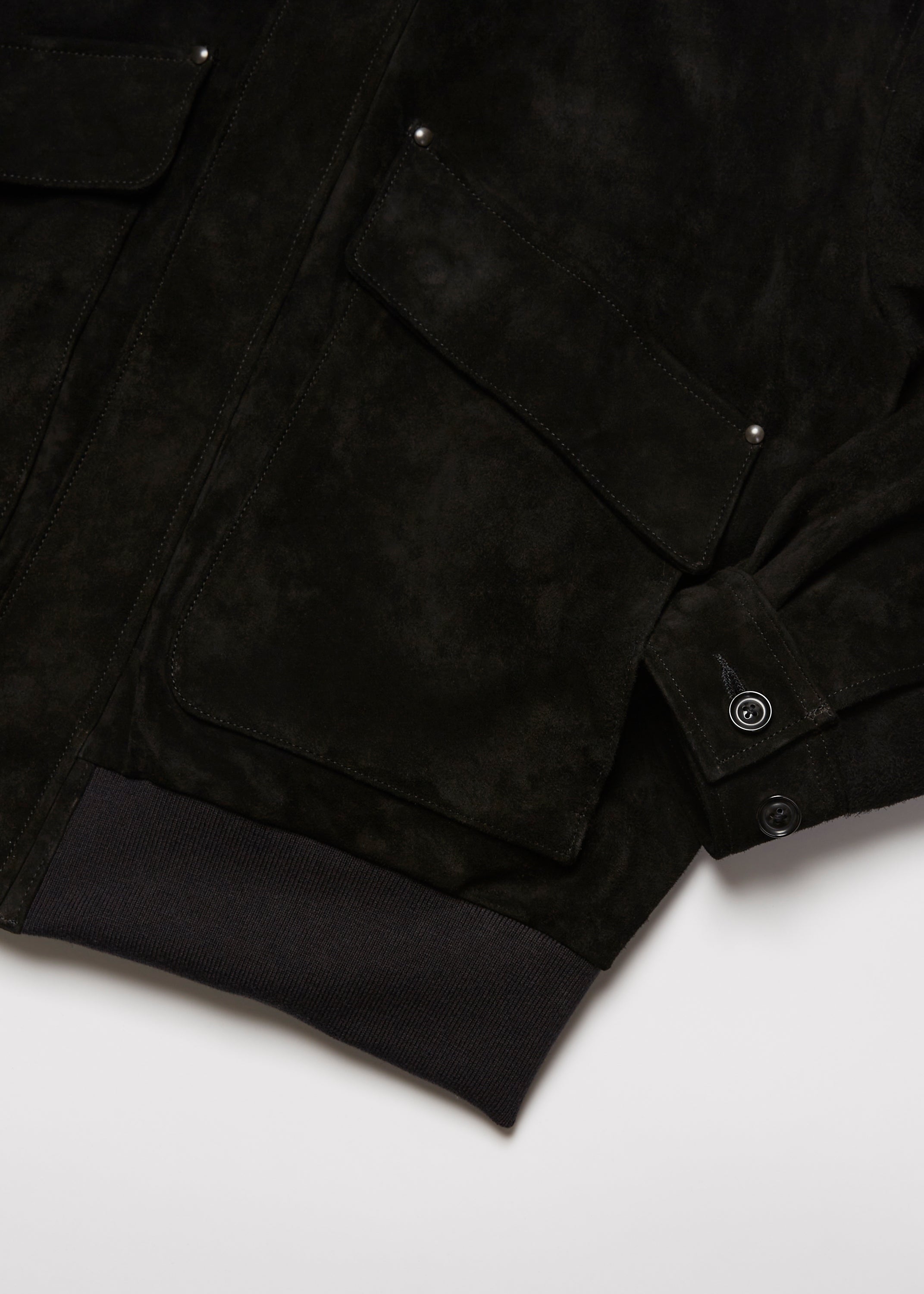 CALF SUEDE LEATHER FLIGHT JKT