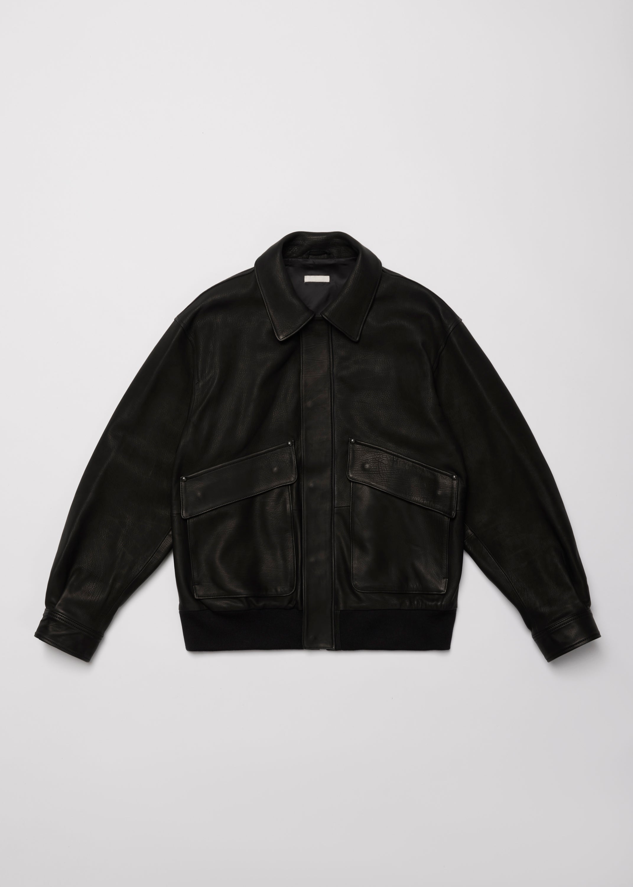 CALF LEATHER FLIGHT JKT