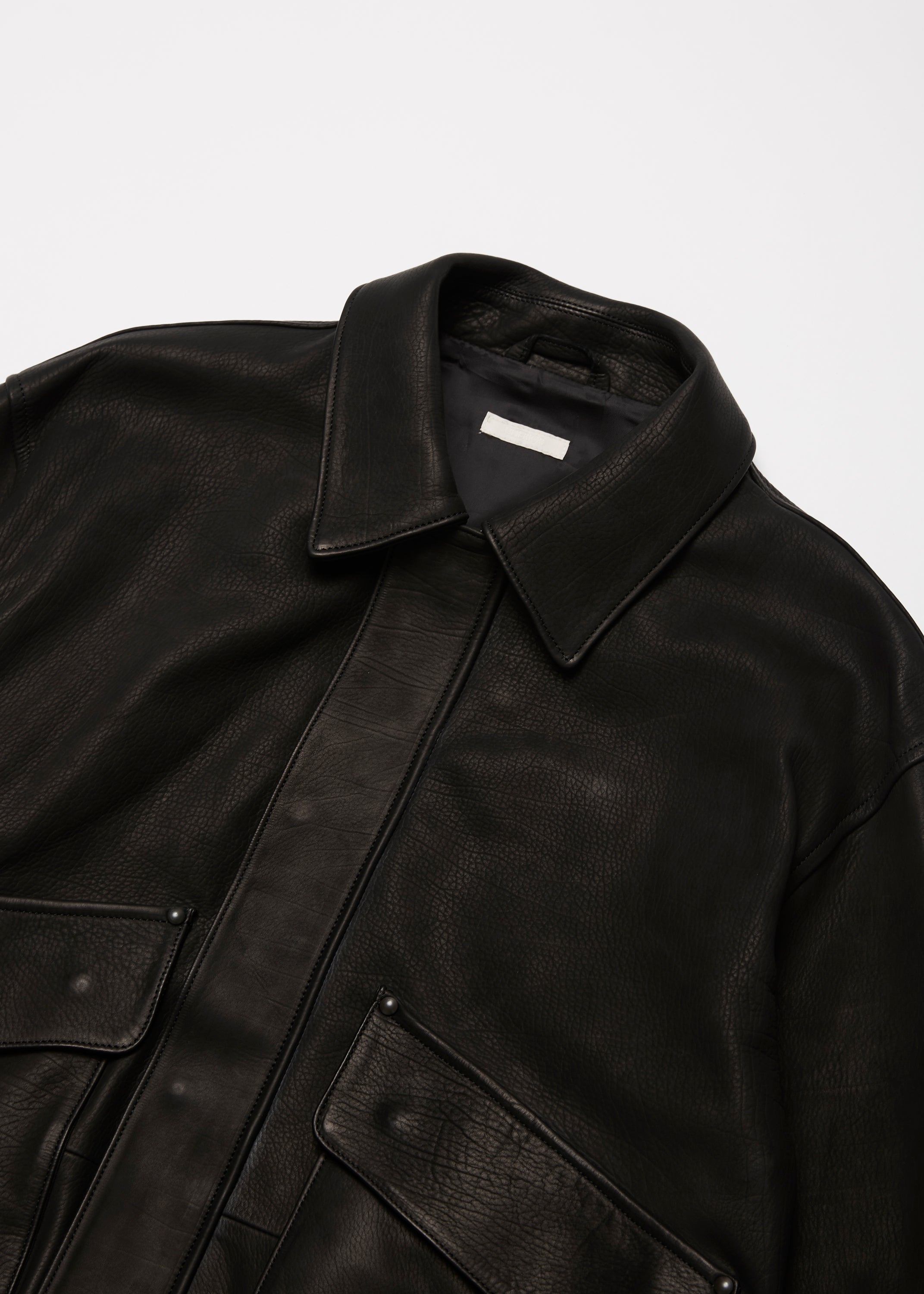 CALF LEATHER FLIGHT JKT