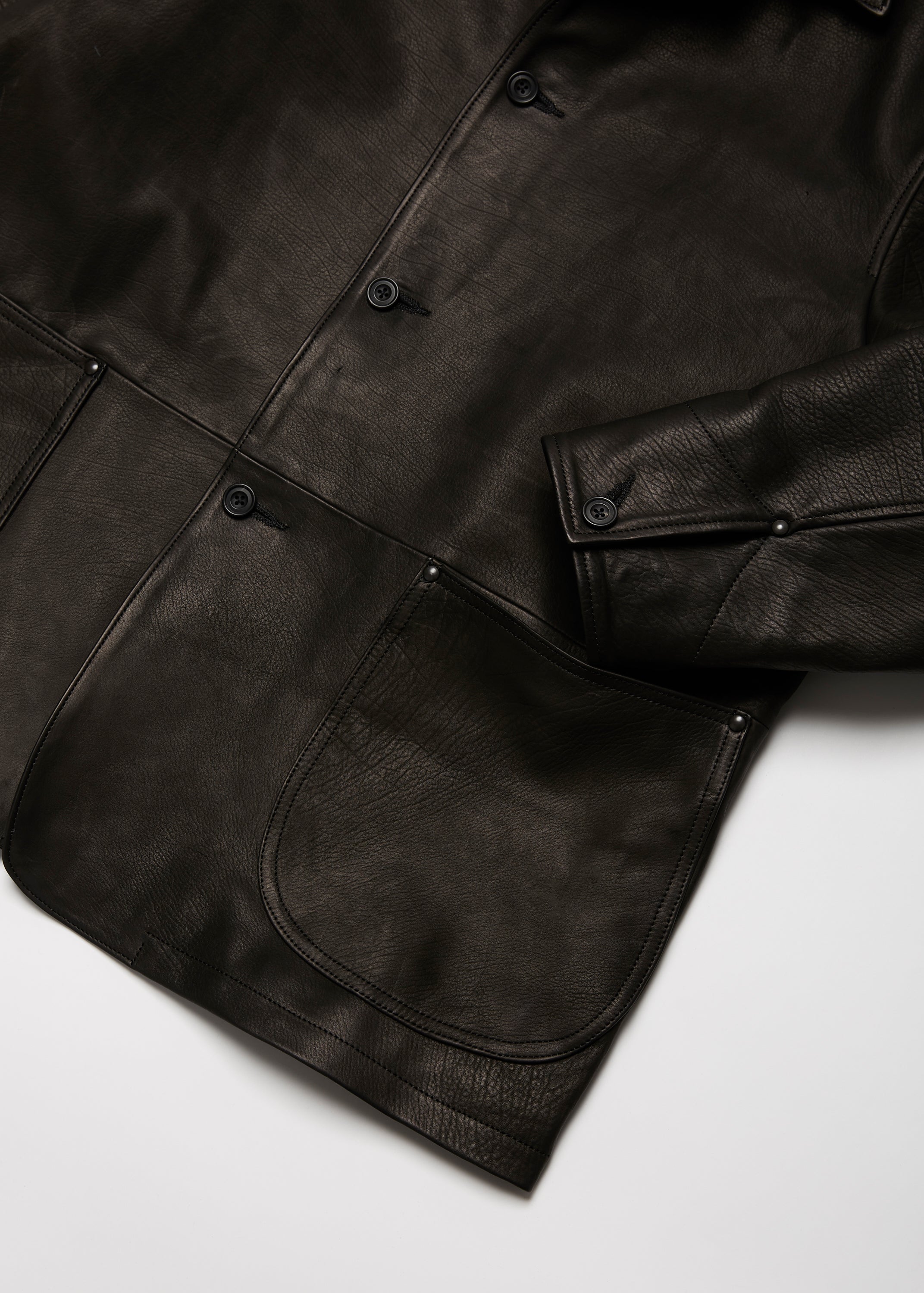 CALF LEATHER COVERALL JKT