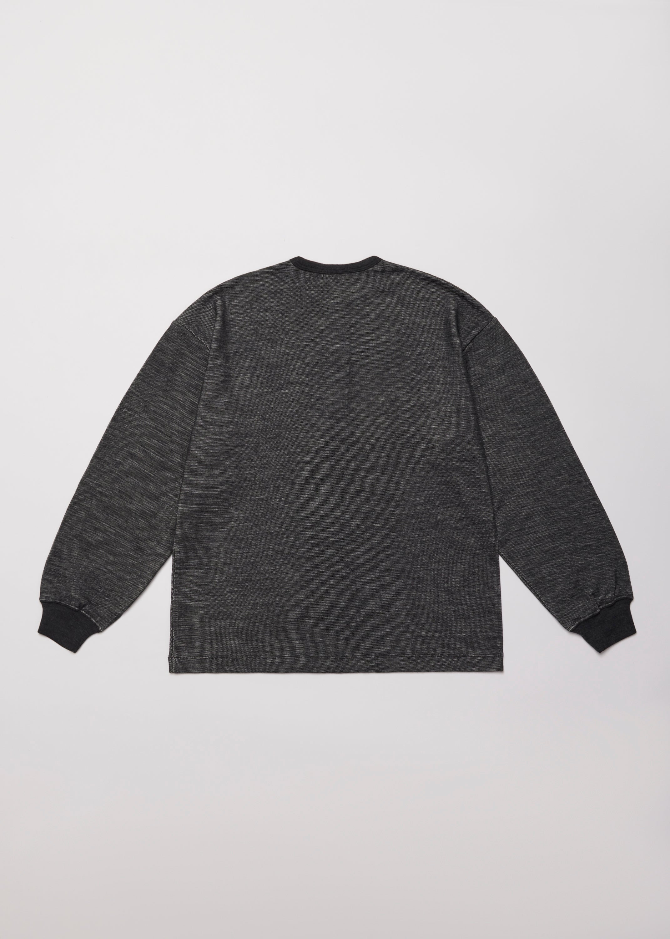 W/C HONEYCOMB HENLEY-NECK TOP