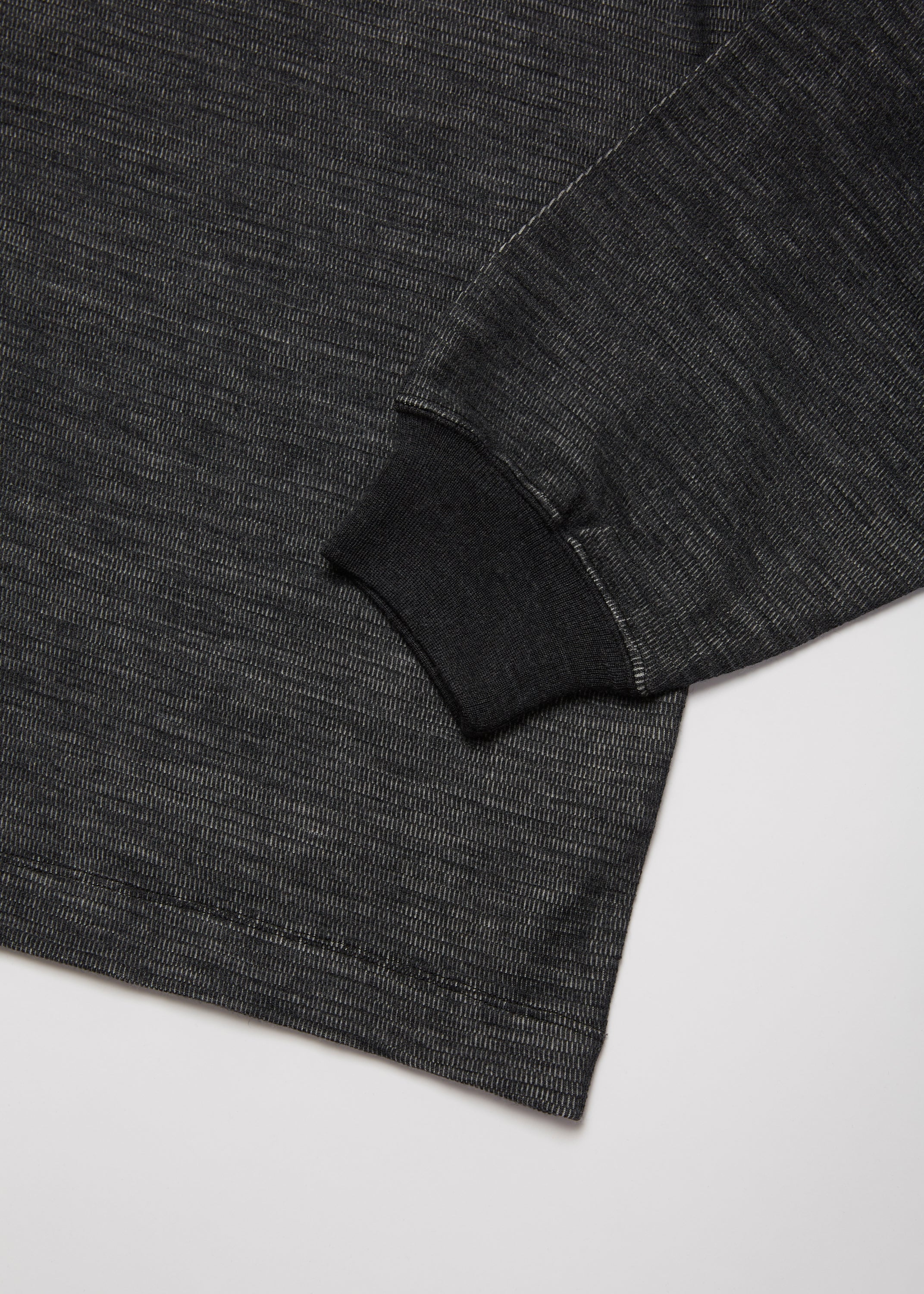 W/C HONEYCOMB HENLEY-NECK TOP