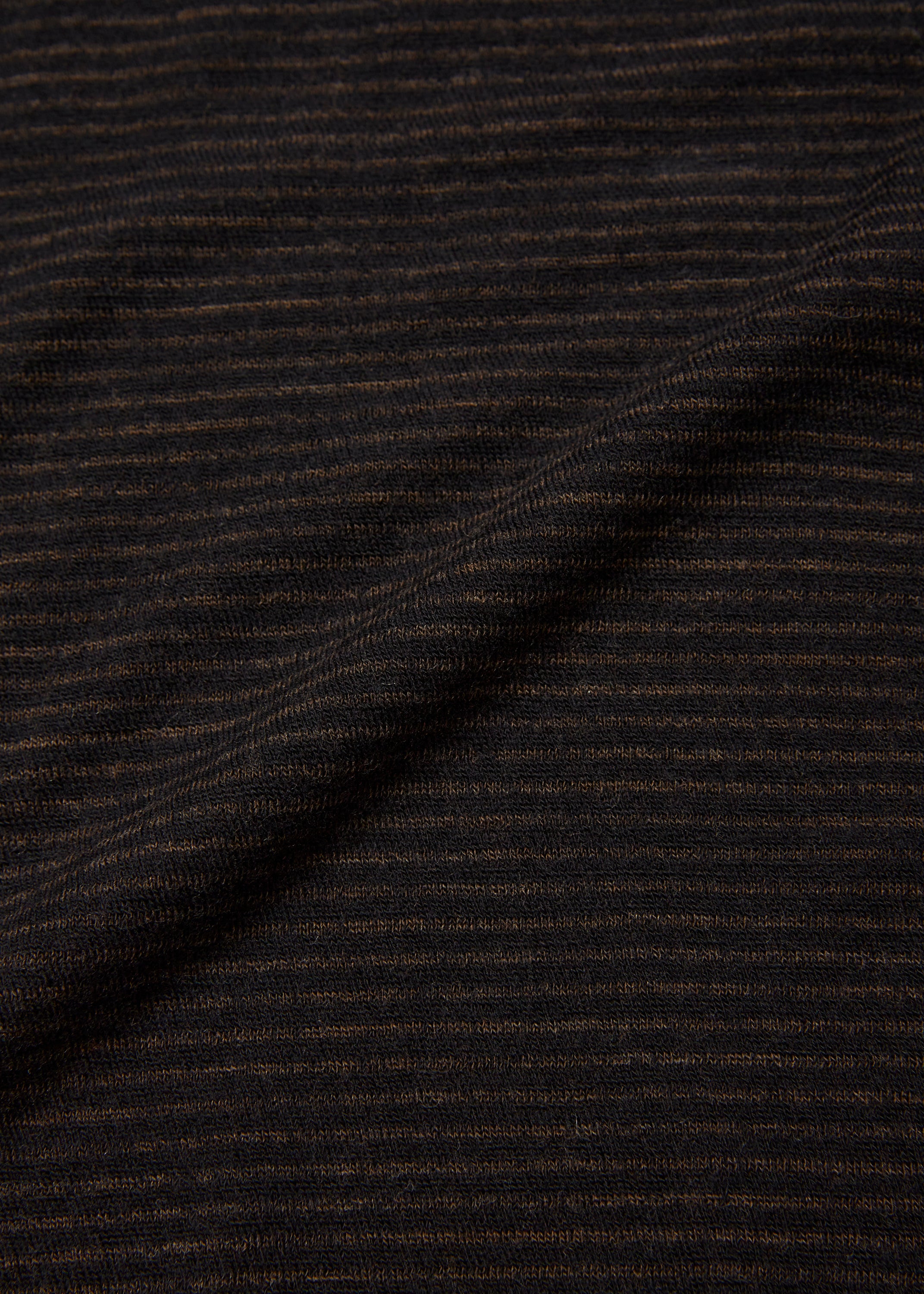 SUPER FINE WOOL COTTON TURTLE-NECK TOP (BORDER STRIPE )