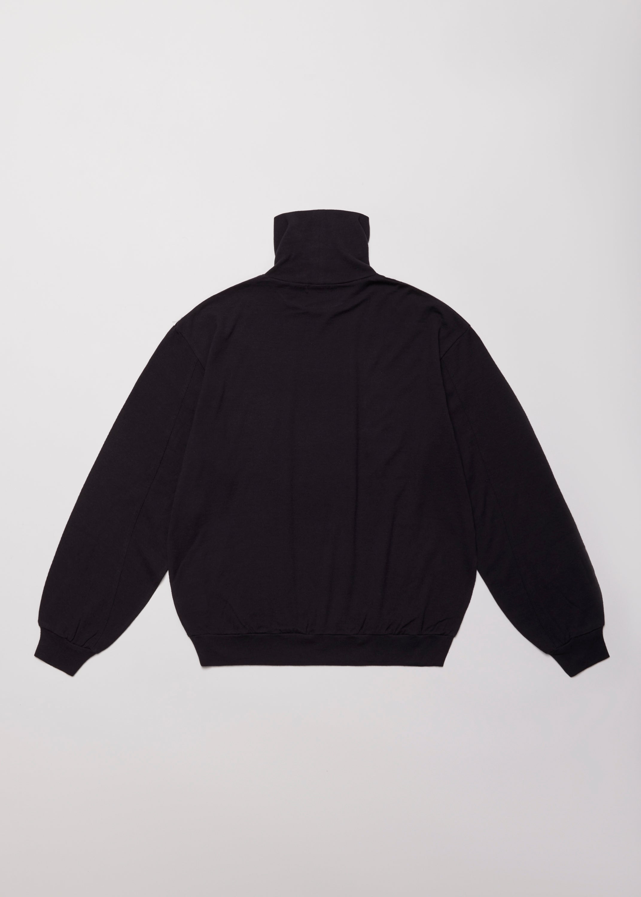 SUPER FINE WOOL COTTON TURTLE-NECK TOP