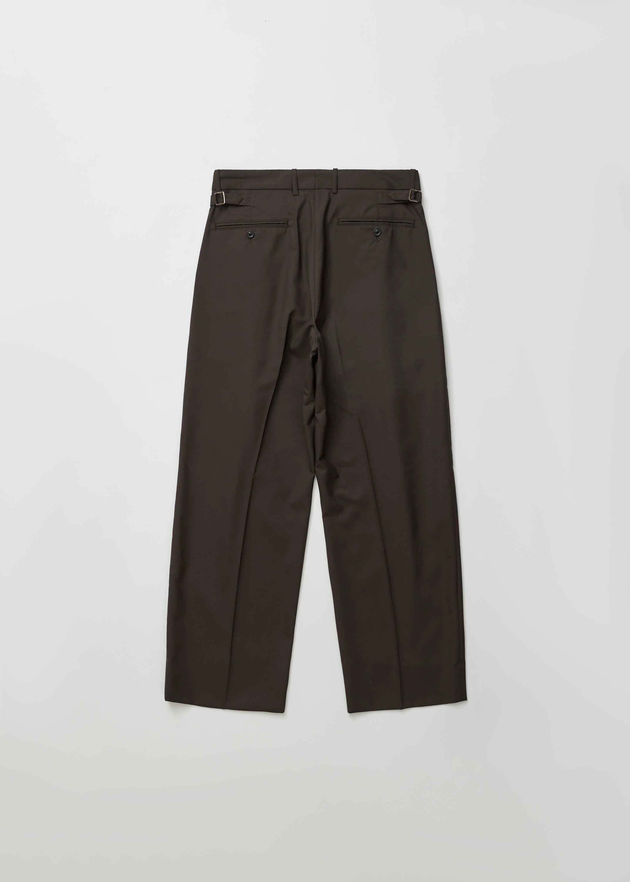 SUPER FINE WOOL TROPICAL TUCKED TROUSERS