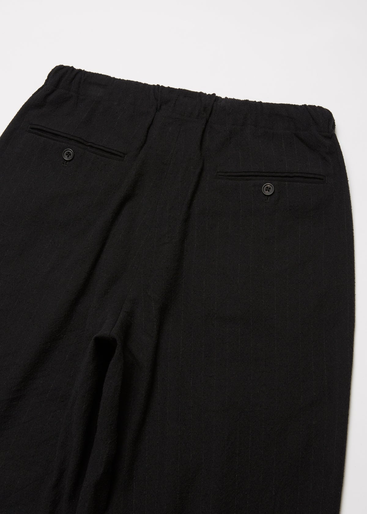 WASHED W/S STRIPE DRAWSTRING WIDE PANTS
