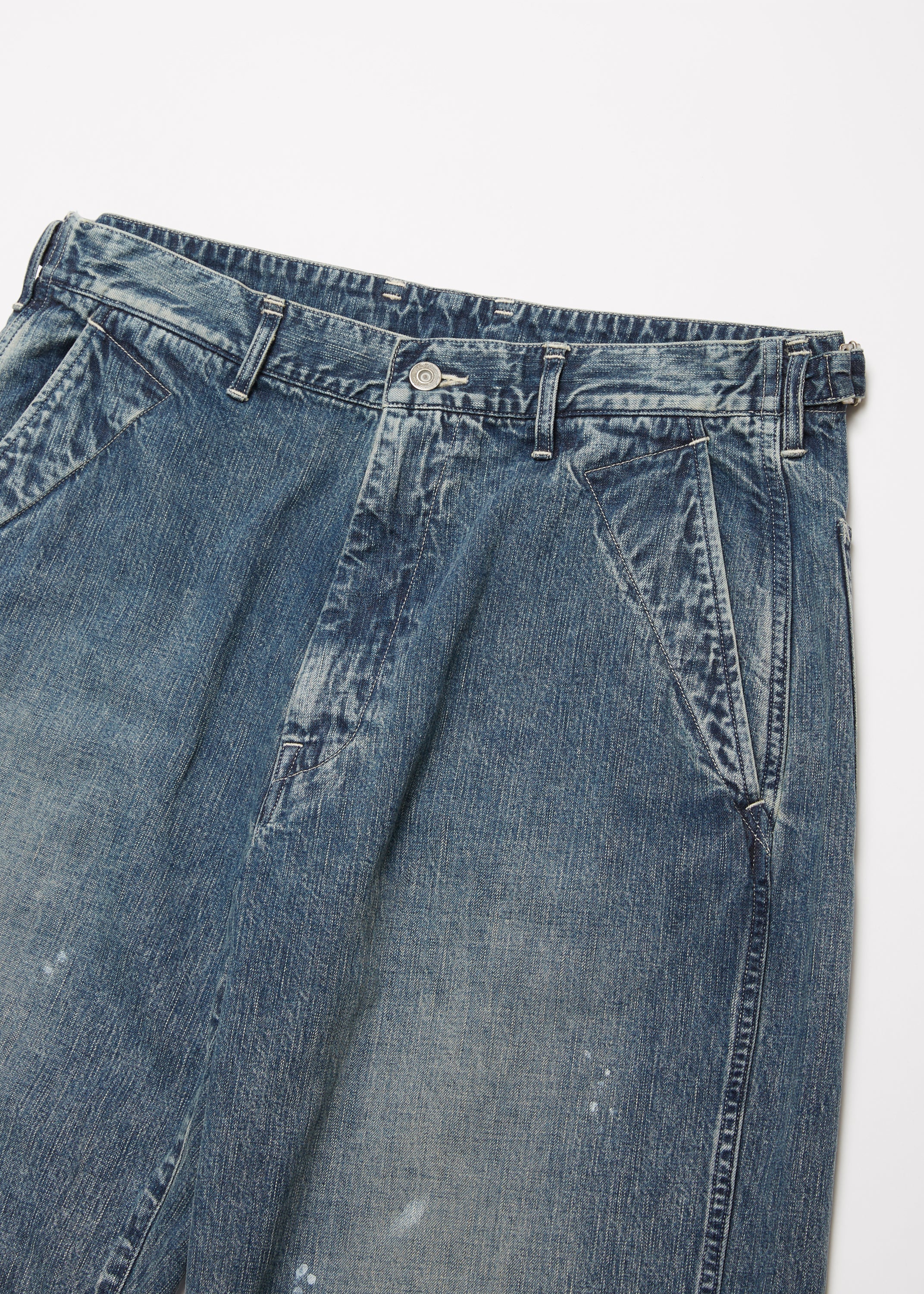 FADED LIGHT DENIM WORK PANTS