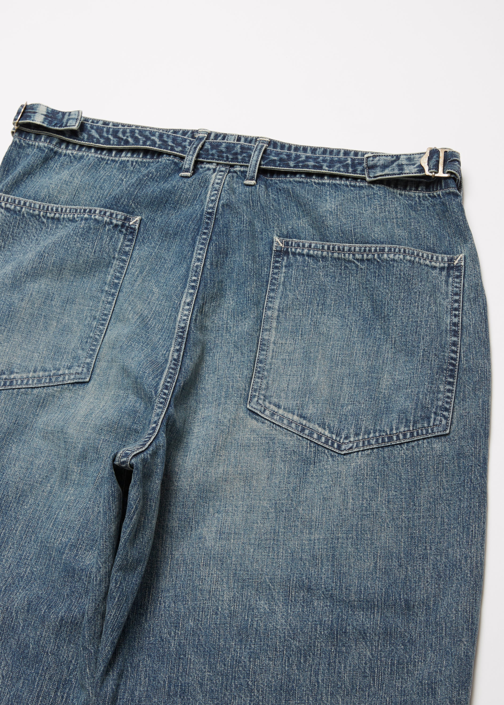 FADED LIGHT DENIM WORK PANTS