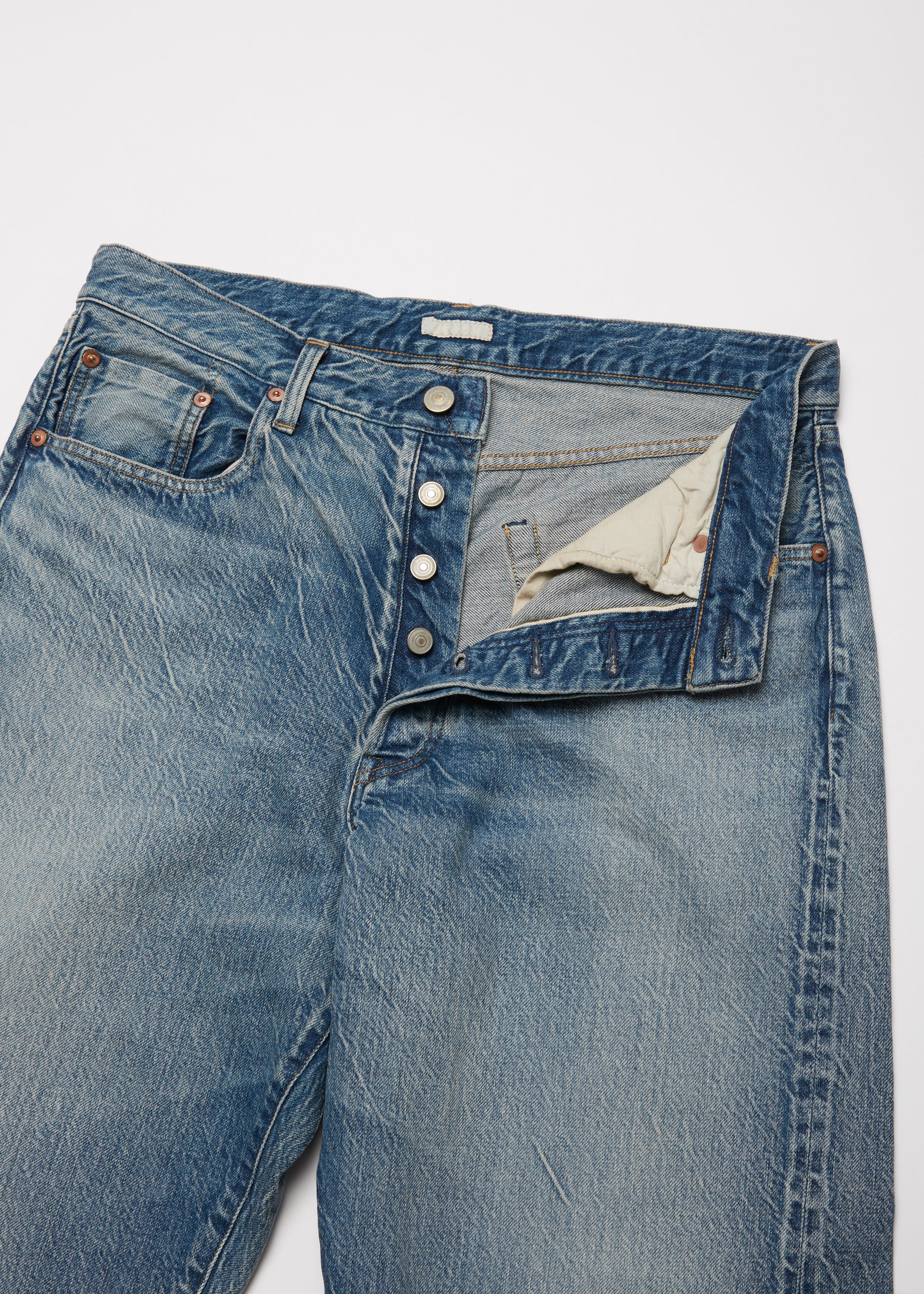 VINTAGE WASHED SELVEDGE DENIM 5P PANTS