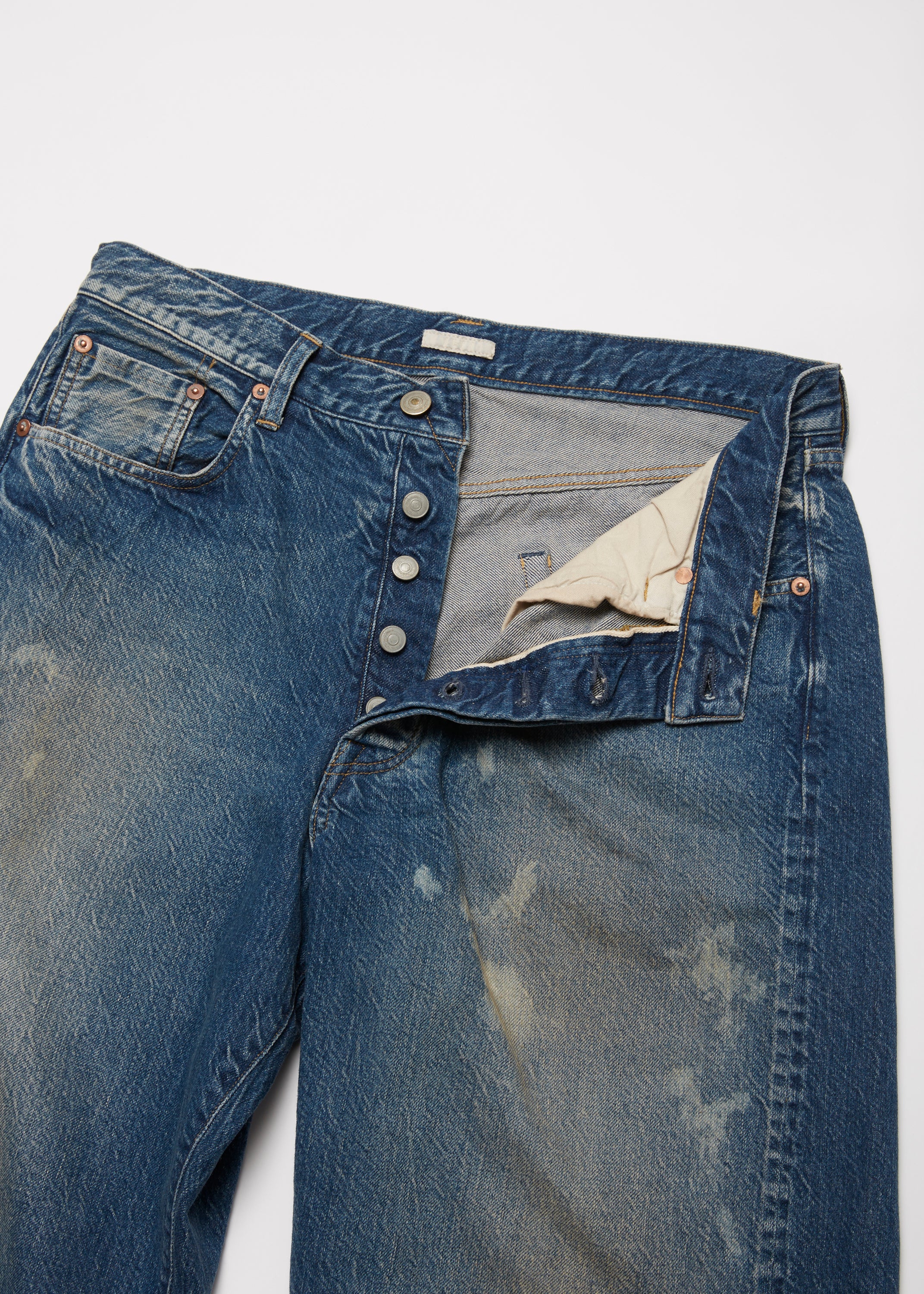 AGING WASHED SELVEDGE DENIM 5P PANTS