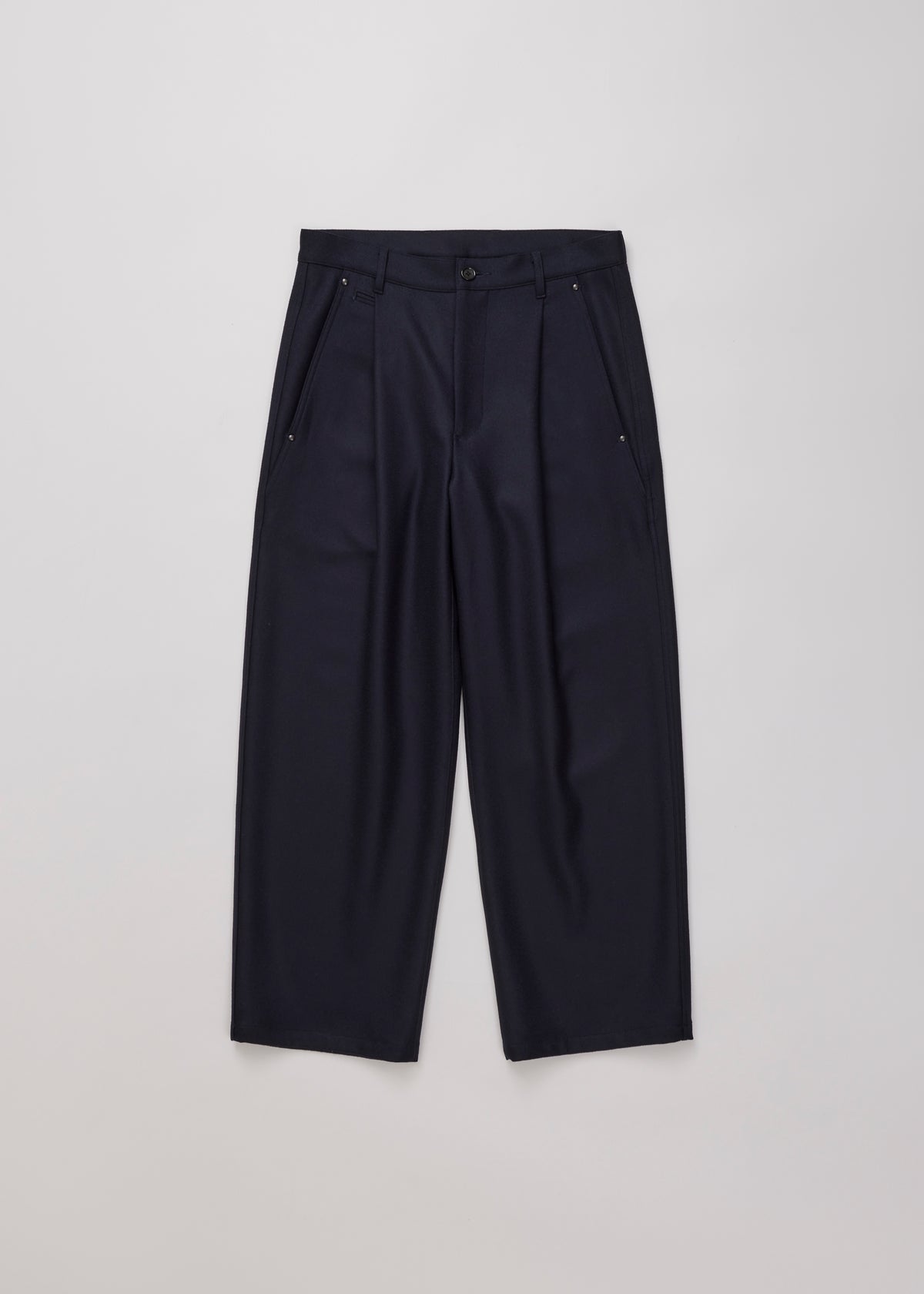 SUPER FINE WOOL LIGHT MELTON WIDE PANTS | ULTERIOR online store